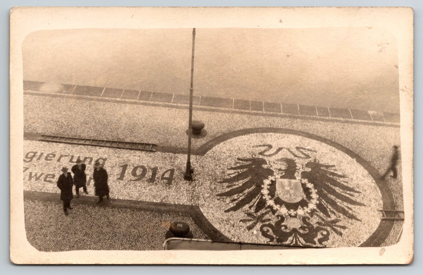 RPPC 1914 Mosaic Reichsadler Imperial Eagle, Germany Postcard
