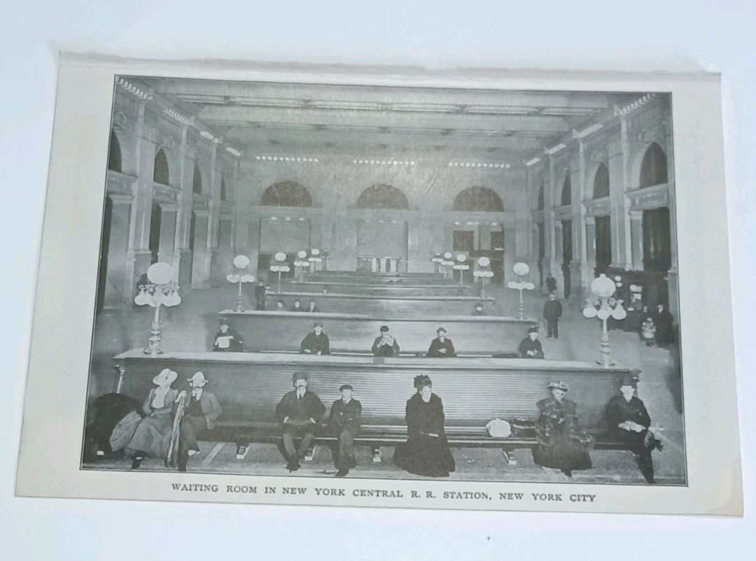 1903 NY Central RR Prints – Grand Waiting Room + 20th Century Limited Train