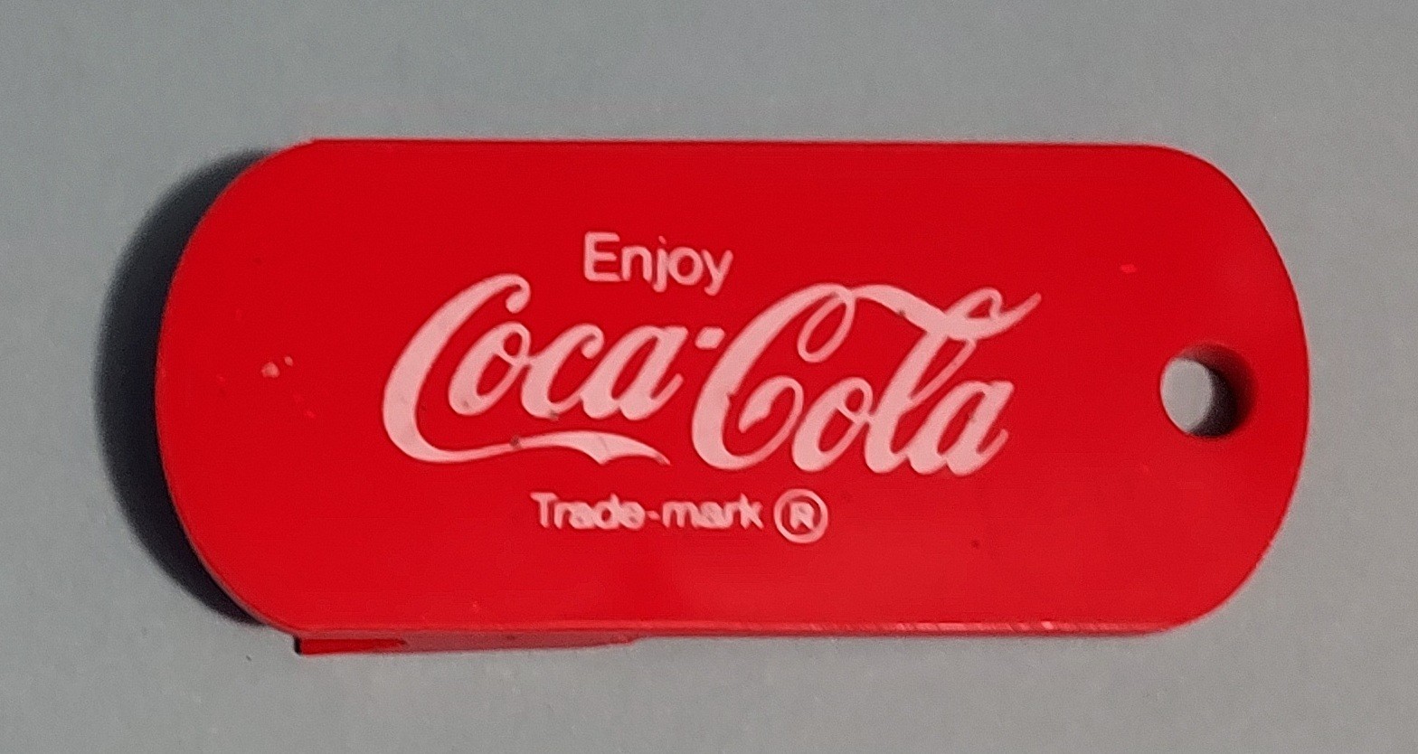 Vintage 1982 Coca-Cola OPENER--CAN TAB--ENJOY COCA-COLA