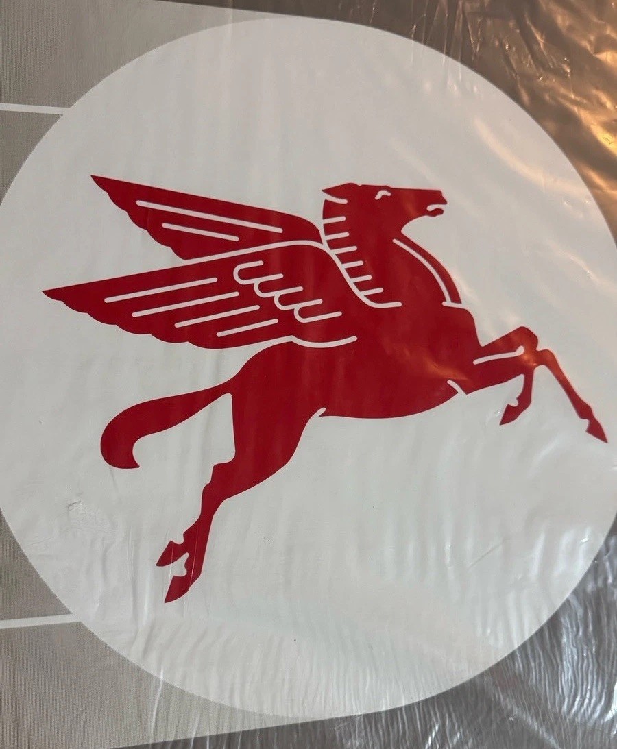 Mobil Pegasus Sign Panel – Vintage Gas & Oil Logo 20”h x 30”w NOS Mobil Pegasus Sign Panel – Vintage Gas & Oil Logo 20”h x 30”w NOS