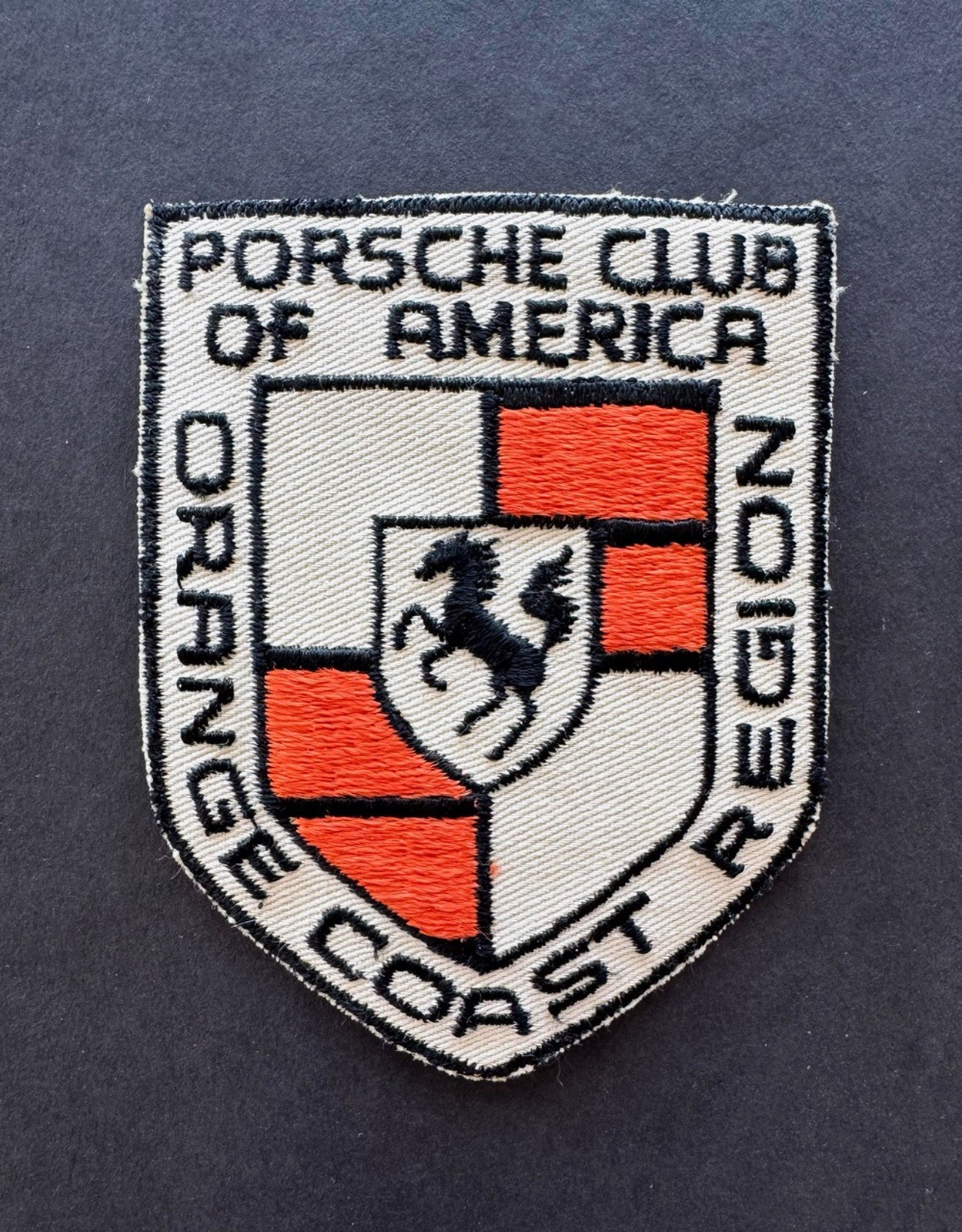 Vintage PCA Porsche Club Embroidered Patch Orange Coast Region Orig Owner  VGC