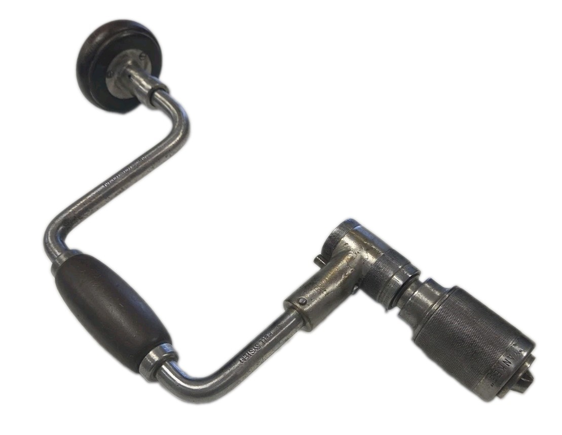 Vintage Yankee 2101-10 Ratcheting Bit Brace - Woodworking Boring Tool with Chuck Vintage Yankee 2101-10 Ratcheting Bit Brace - Woodworking Boring Tool with Chuck