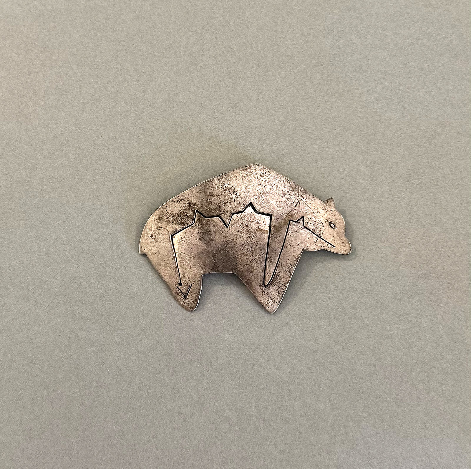 Vintage Large Navajo Sterling Silver Bear Pin 3 Vintage Large Navajo Sterling Silver Bear Pin 3