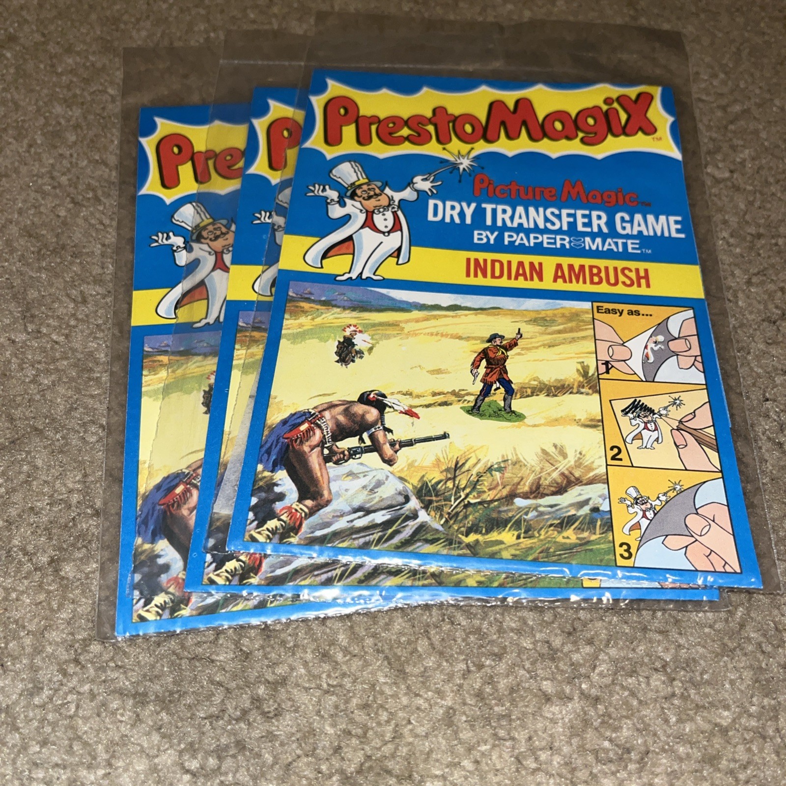 SEALED Vintage PrestoMagix 1978 Lot Of Three Indian Ambush Very Rare Limited SEALED Vintage PrestoMagix 1978 Lot Of Three Indian Ambush Very Rare Limited