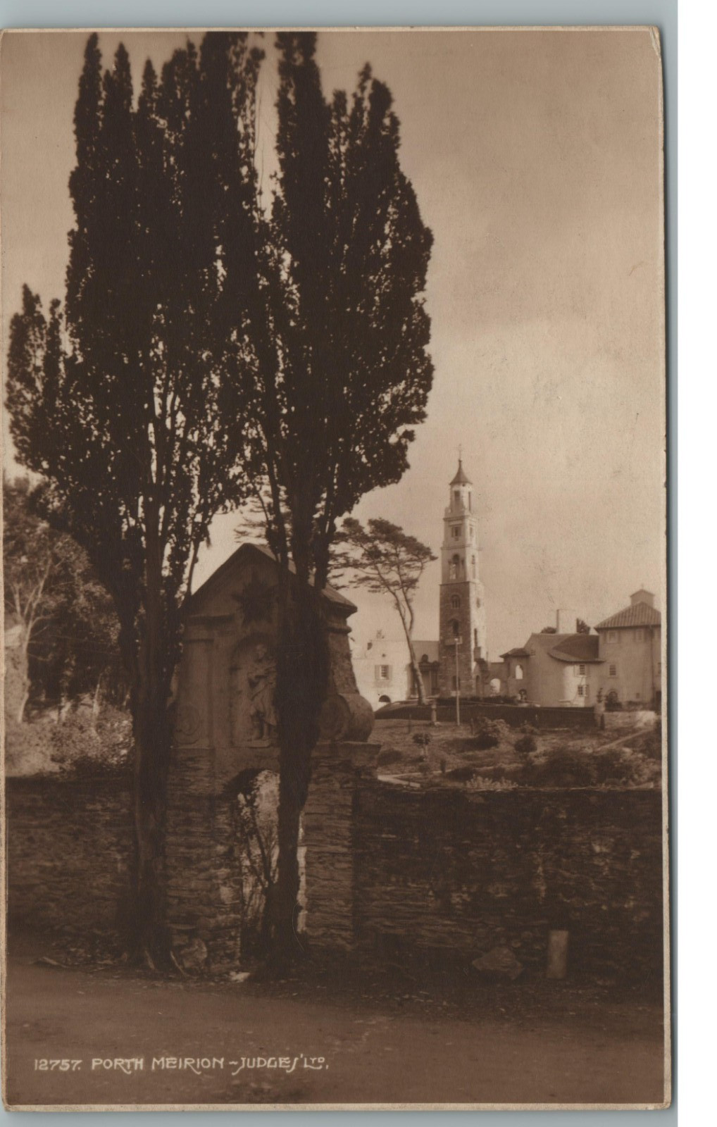 Portmeirion Wales Italianate Village Campanile Tower RPPC Postcard Portmeirion Wales Italianate Village Campanile Tower RPPC Postcard