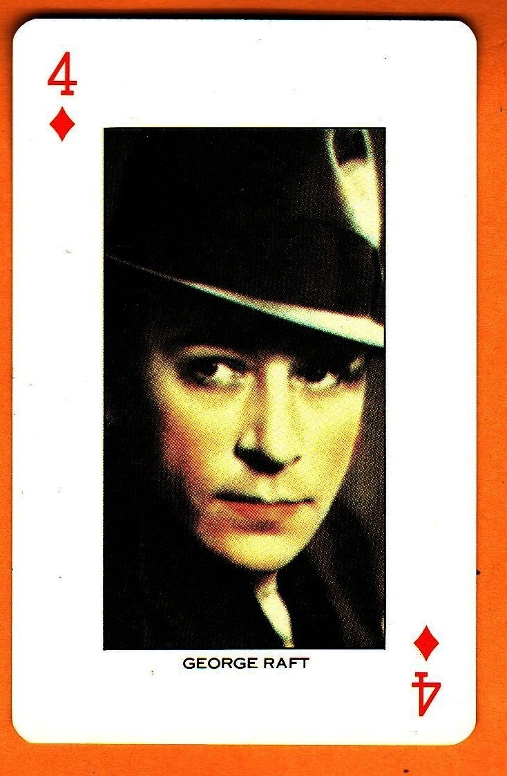 George Raft/Screen Legends Swap Playing Card/1991 George Raft/Screen Legends Swap Playing Card/1991