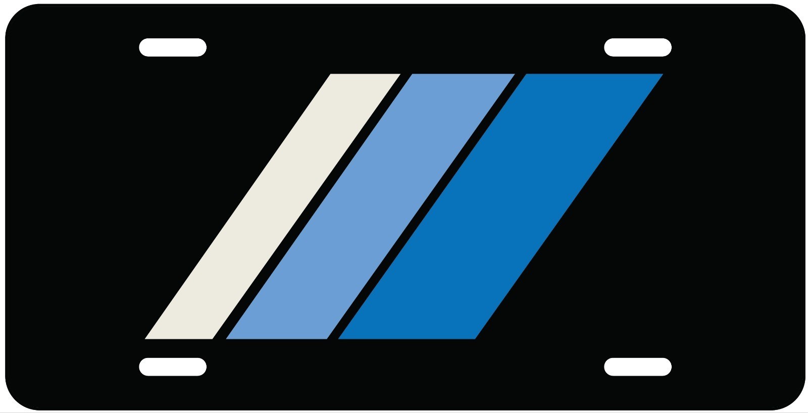 Toyota Blue Retro Black Metal License Plate Including Mounting Hardware Toyota Blue Retro Black Metal License Plate Including Mounting Hardware