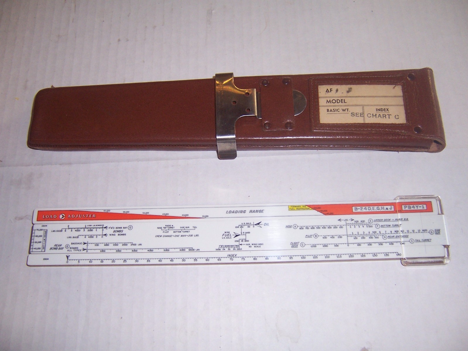 WWII USAAF b24 B-24 & PB4Y Aircraft Load Adjuster in Original Case WWII USAAF b24 B-24 & PB4Y Aircraft Load Adjuster in Original Case