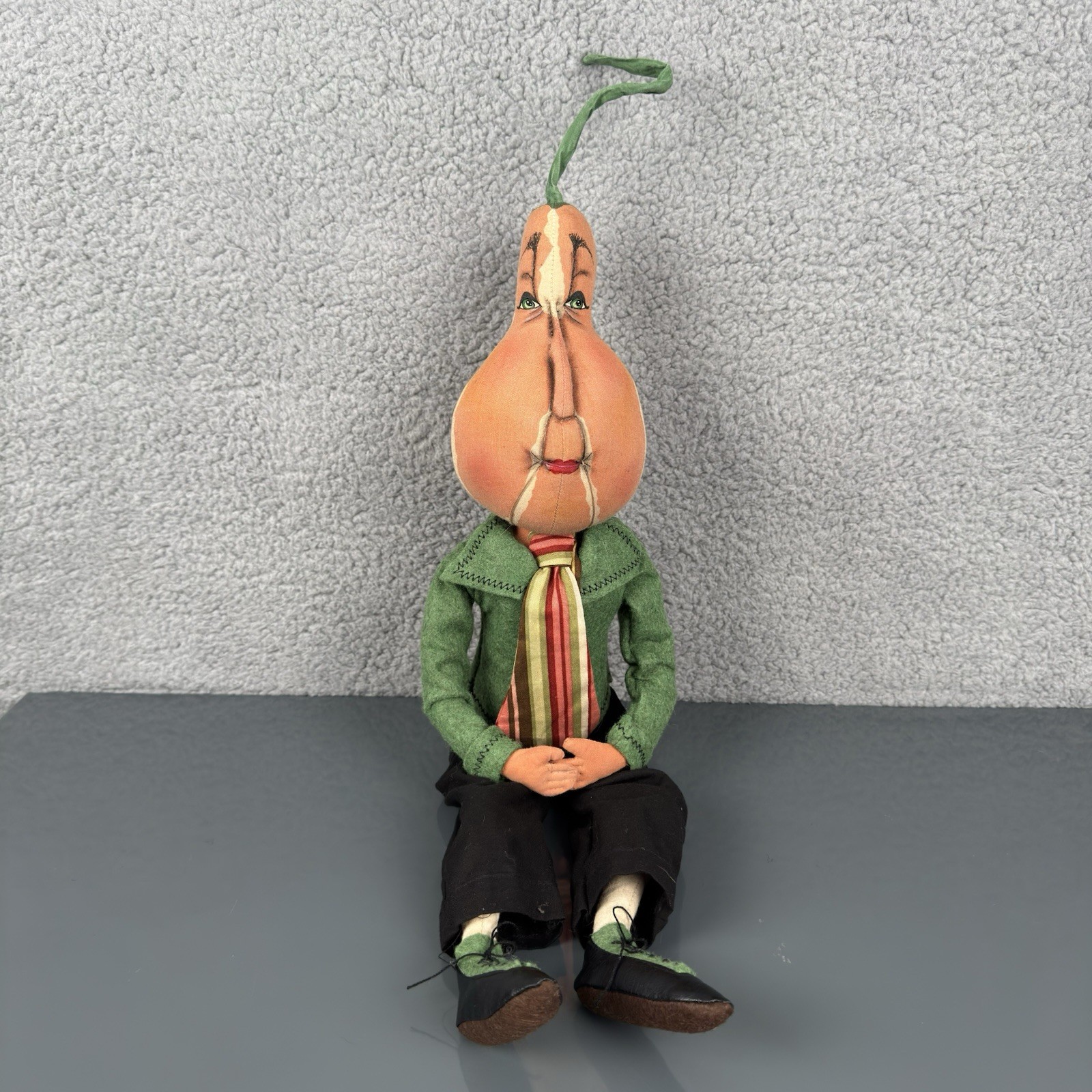 Joe Spencer Gathered Traditions Patton Pumpkin Gourd Doll 28\
