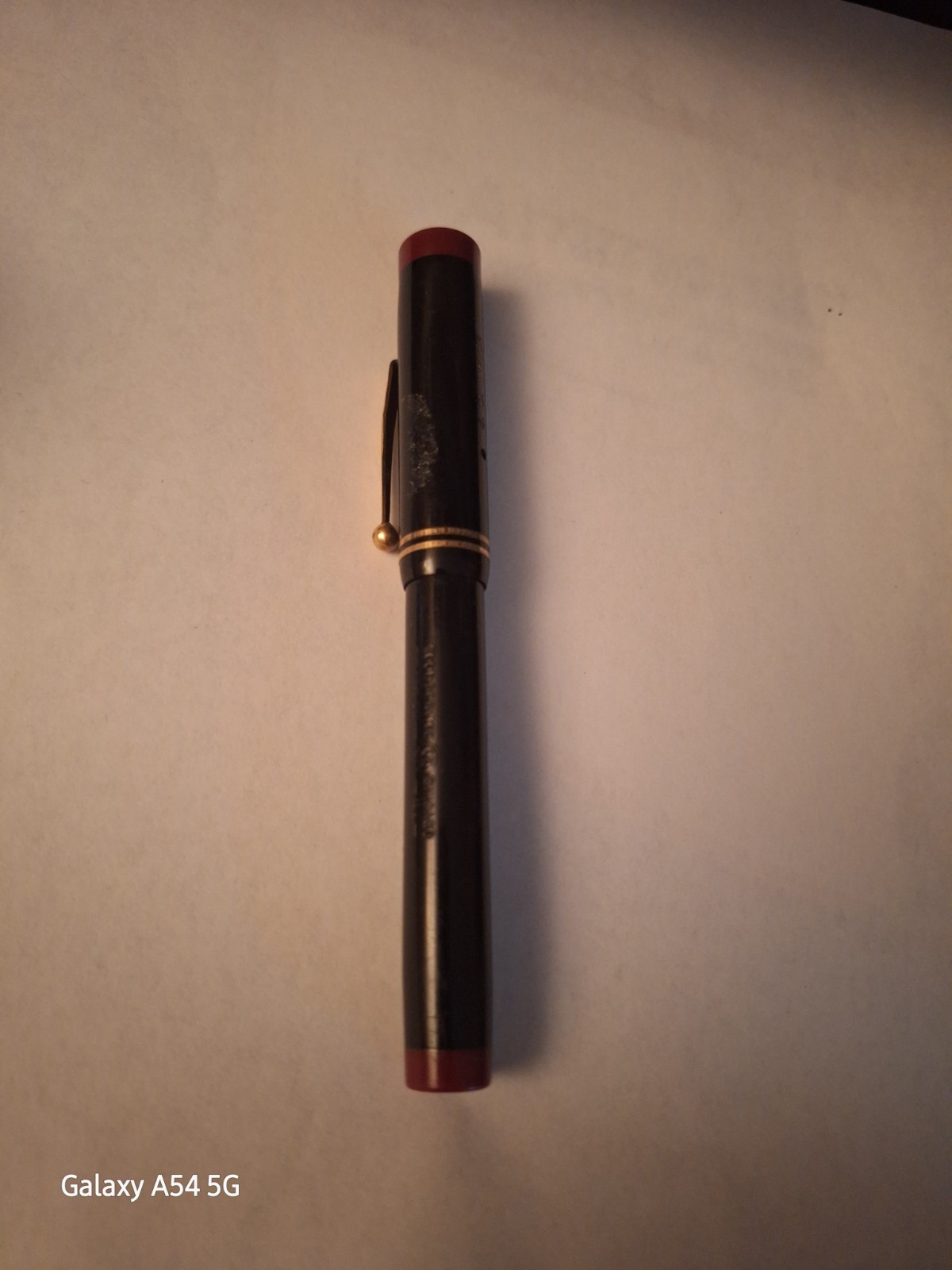 FLEXIBLE NIB ~ VINTAGE HUGE GOOD SERVICE FLAT TOP FOUNTAIN PEN