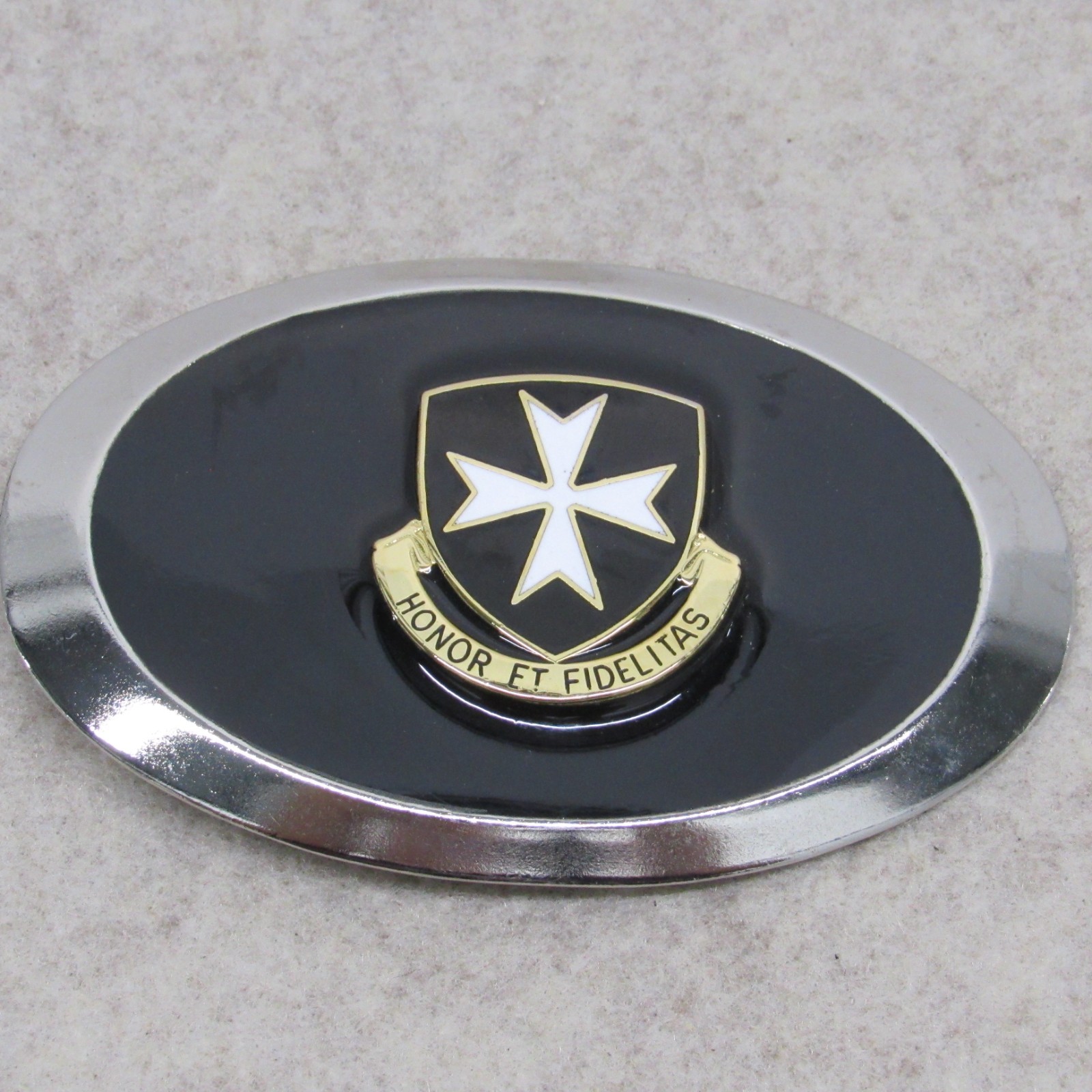 VTG US Army 65th Infantry Regiment Belt Buckle Borinqueneers Honor Et Fidelitas