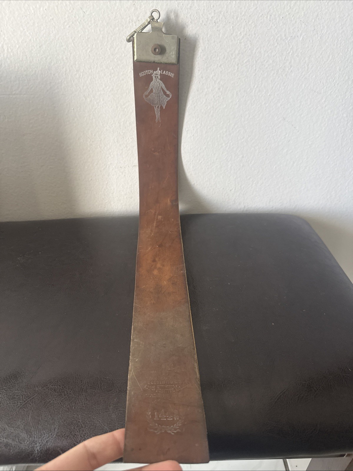 Vintage Scotch Lassie 144A  Leather Straight Razor Barber Strop