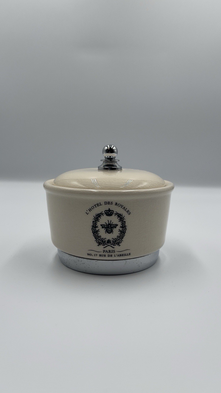 L'Hotel Des Royales Paris No 17 Rue De L'Abeille Trinket Bowl With Lid Vintage