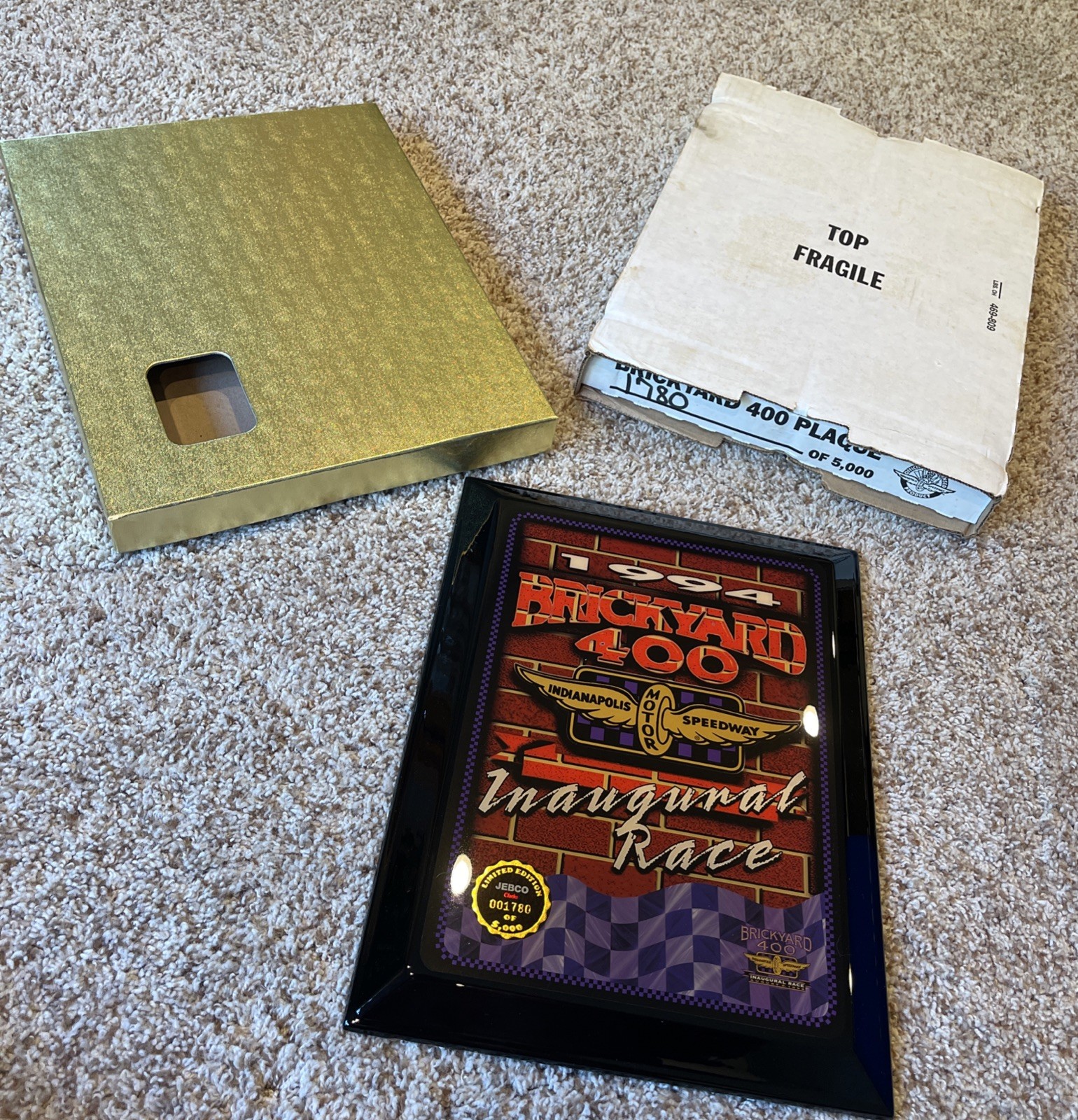 1994 Brickyard 400 Plaque Indianapolis Speedway