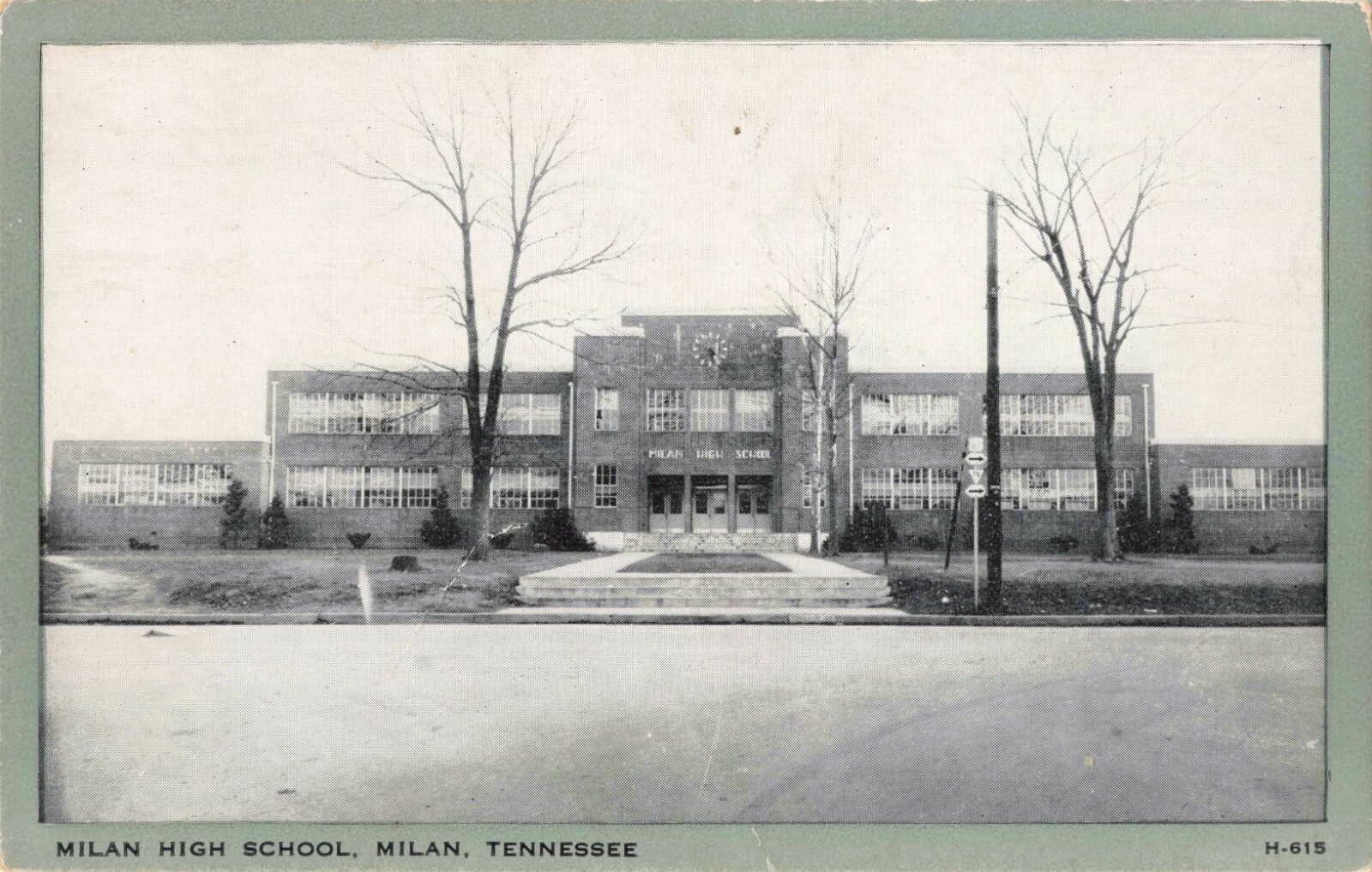 Milan High School, Milan, Tennessee TN - 1944 Vintage Postcard
