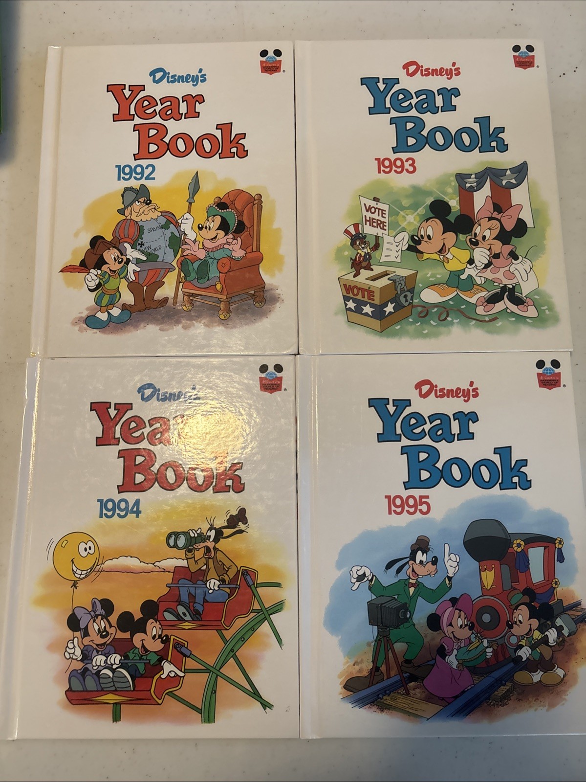 Disney Yearbooks 1993 1994 1995 1996 Lot 4 Vintage Hardcover Books Grolier