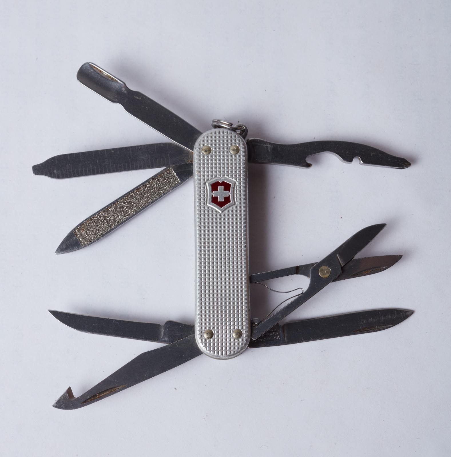 Victorinox Swiss Army Knife Silver Alox Mini Champ 58mm