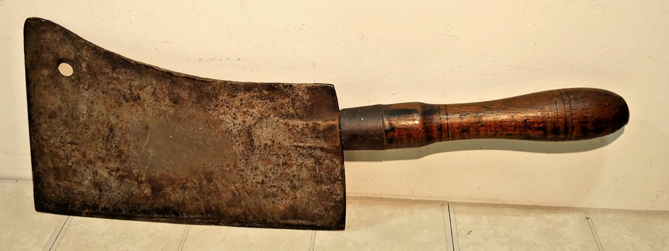 W M Beatty & Son Chester PA. Antique Meat Cleaver No.2 1875 Large 10x7 Blade