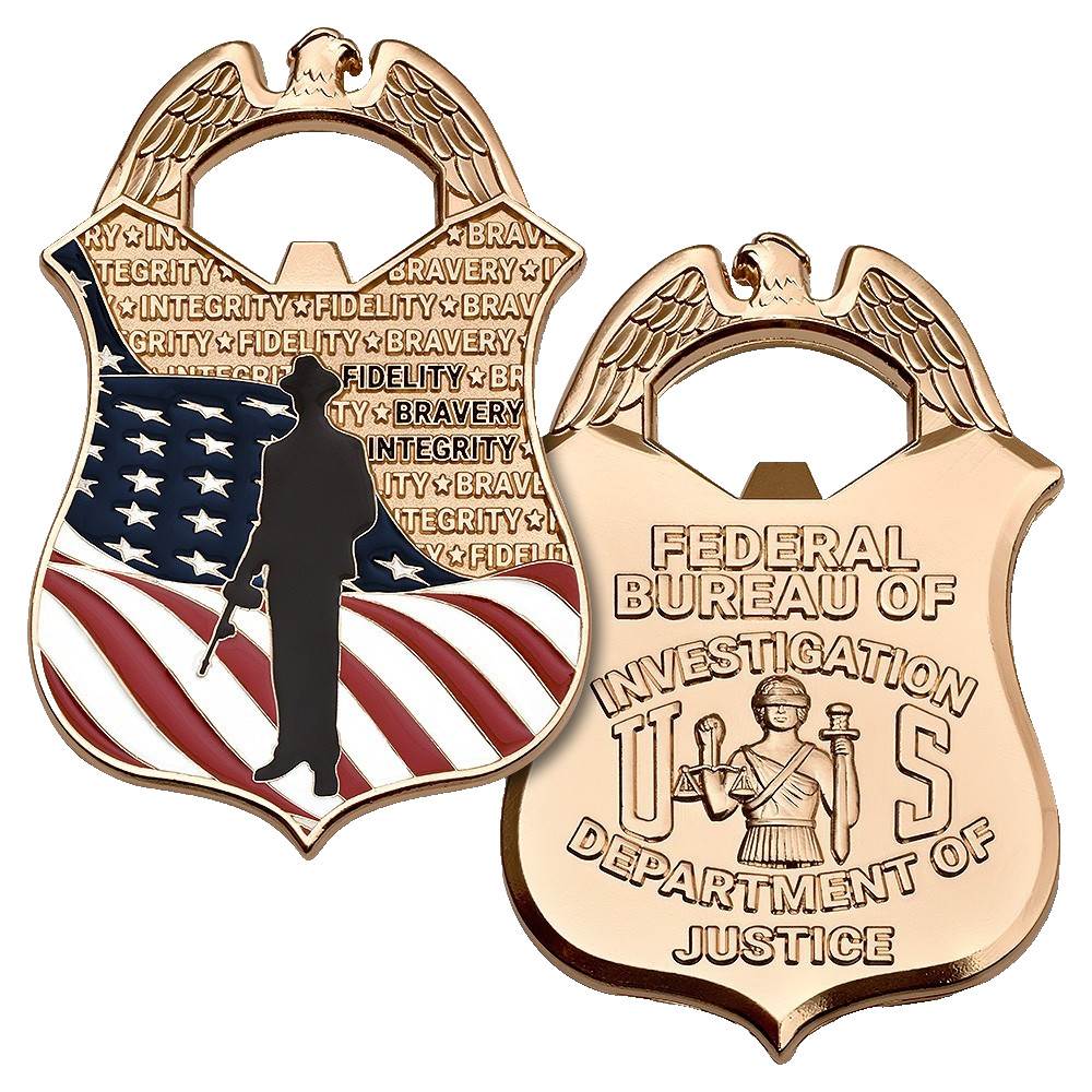 FBI FEDERAL BUREAU OF INVESTIGATION DOJ BADGE 3\