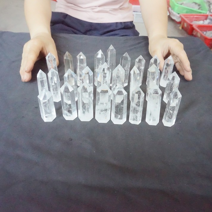 26Pcs 2.2LB Natural Clear White Quartz Crystal Point Tower Polished Healing