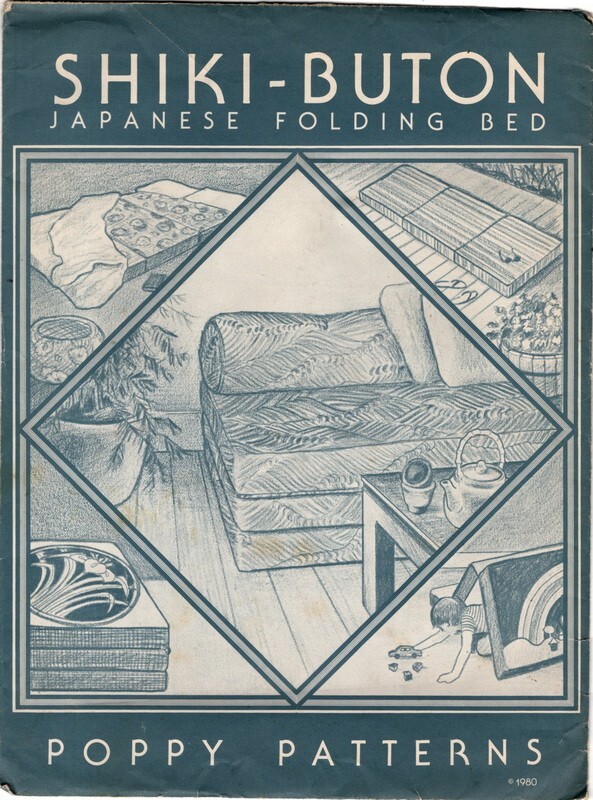 SHIKI-BUTON Japanese Folding Bed Poppy Patterns, 1980