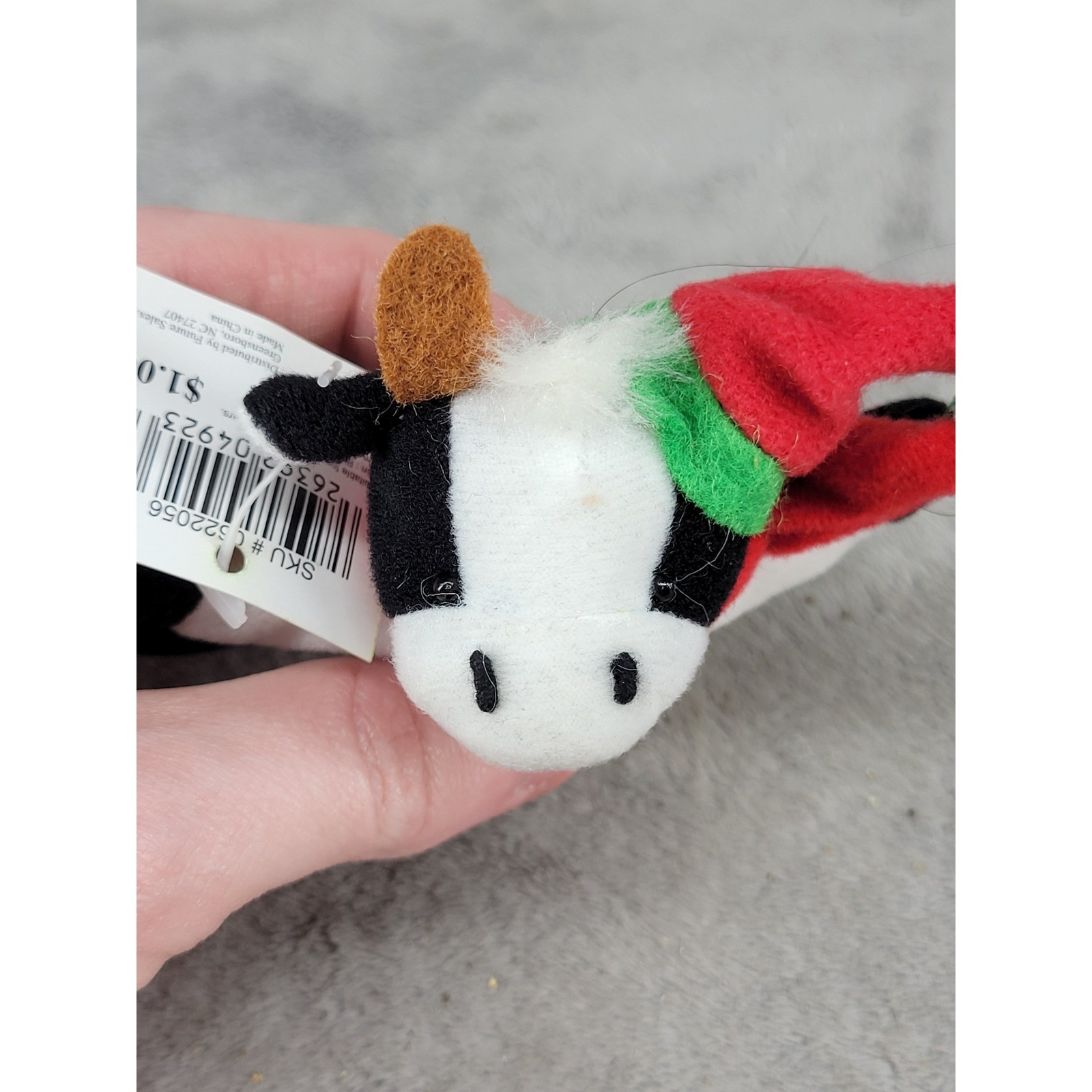 Hartin Mini Bean Bag Friends Cow Magnet Christmas Plush Vintage Black White