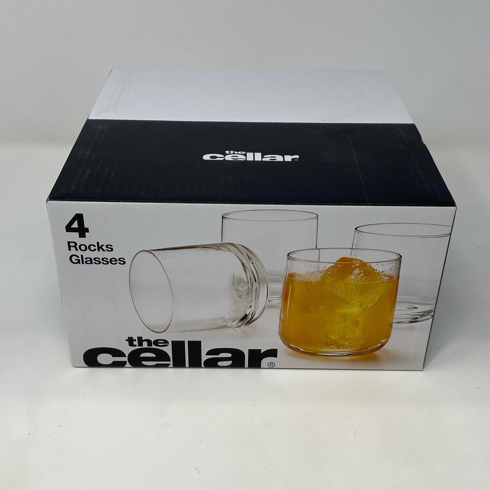 The Cellar 4-Pc Rocks Glasses Set, Clear, 12.5 oz The Cellar 4-Pc Rocks Glasses Set, Clear, 12.5 oz