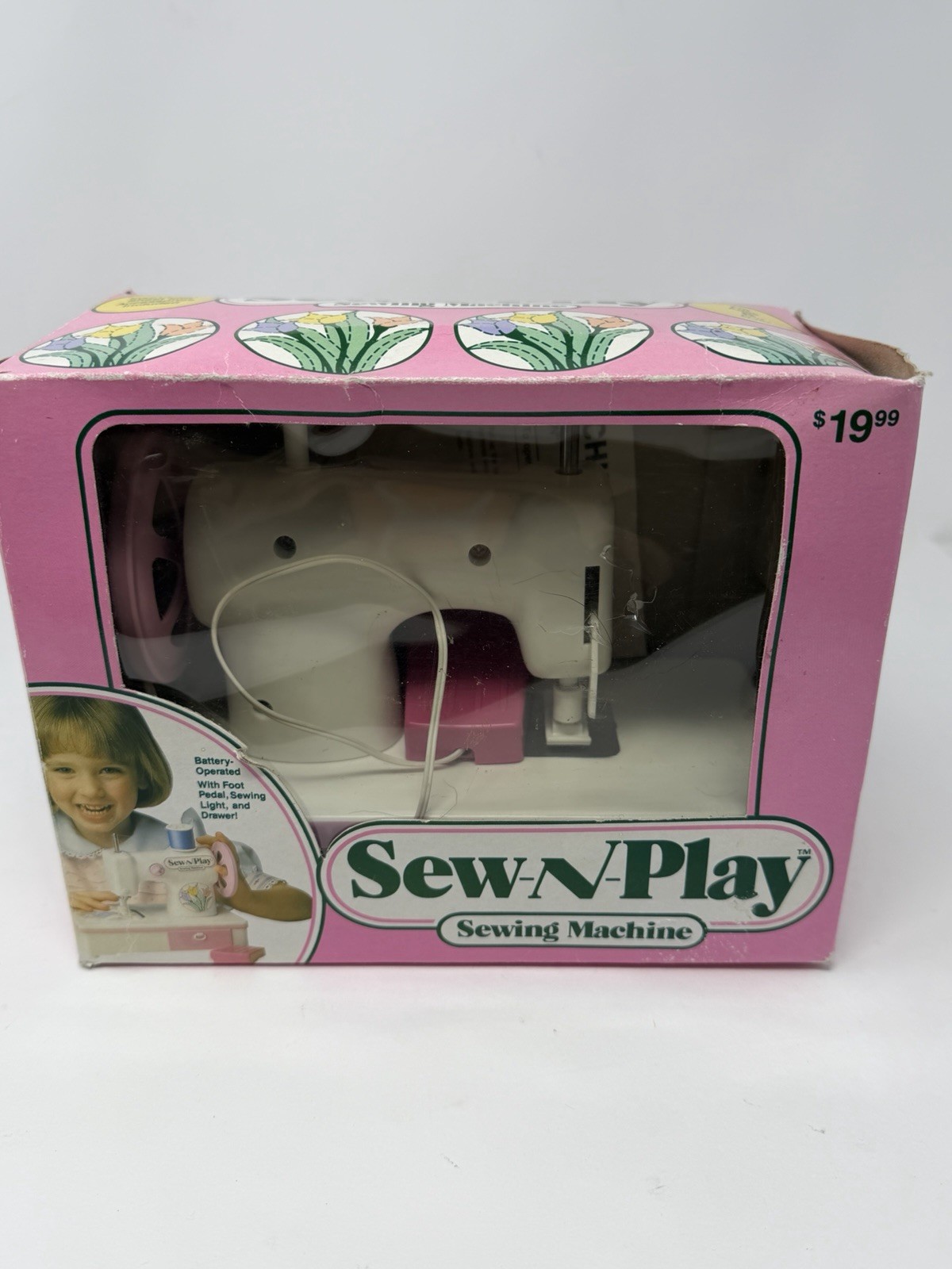 Vintage Sew-N-Play Toy Sewing Machine Model 456 - 1990s Battery Op Vintage Sew-N-Play Toy Sewing Machine Model 456 - 1990s Battery Op