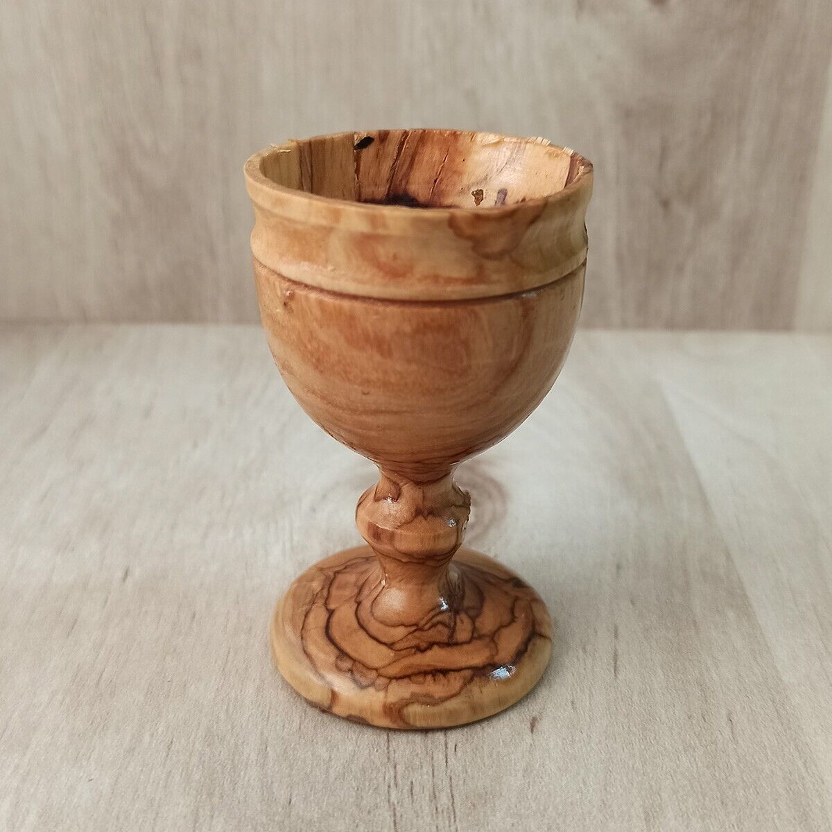 Handmade Olive Wood Communion Cup Holy Land Supper Bethlehem Chalice Jerusalem