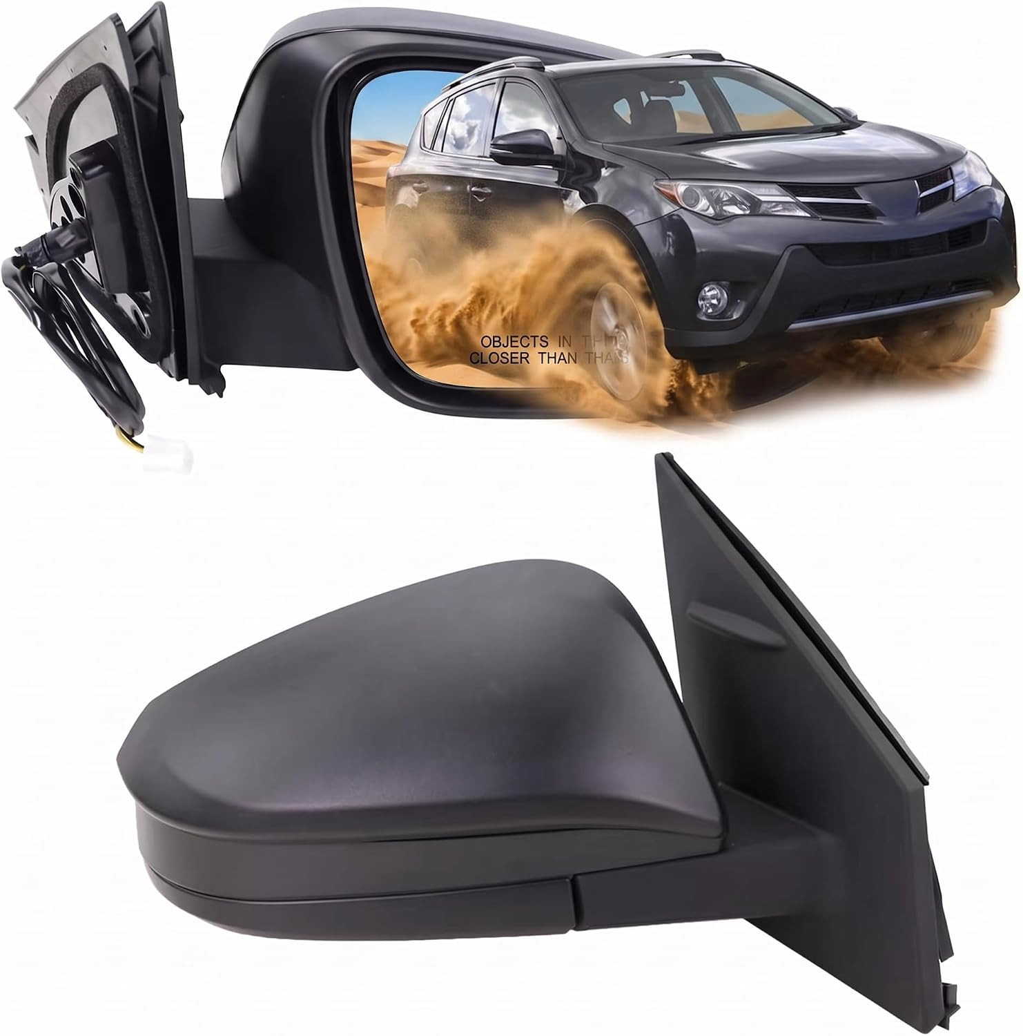 Right Passenger Side Door Mirror Compatible with 2013 2014 2015 Toyota RAV4 with Right Passenger Side Door Mirror Compatible with 2013 2014 2015 Toyota RAV4 with