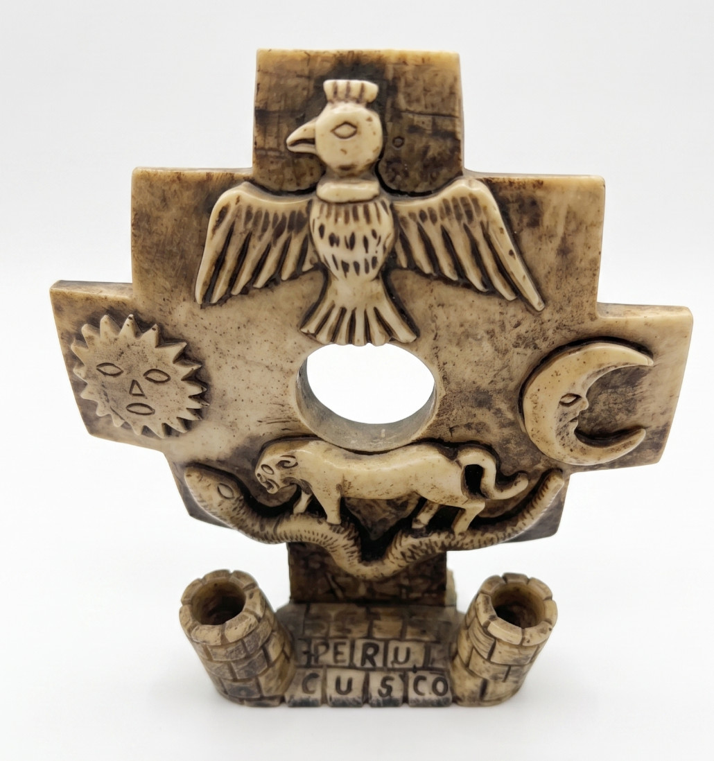 Chakana Cross Carved in Marble Andean Trilogy Sun Moon (Cusco, Peru) Chakana Cross Carved in Marble Andean Trilogy Sun Moon (Cusco, Peru)