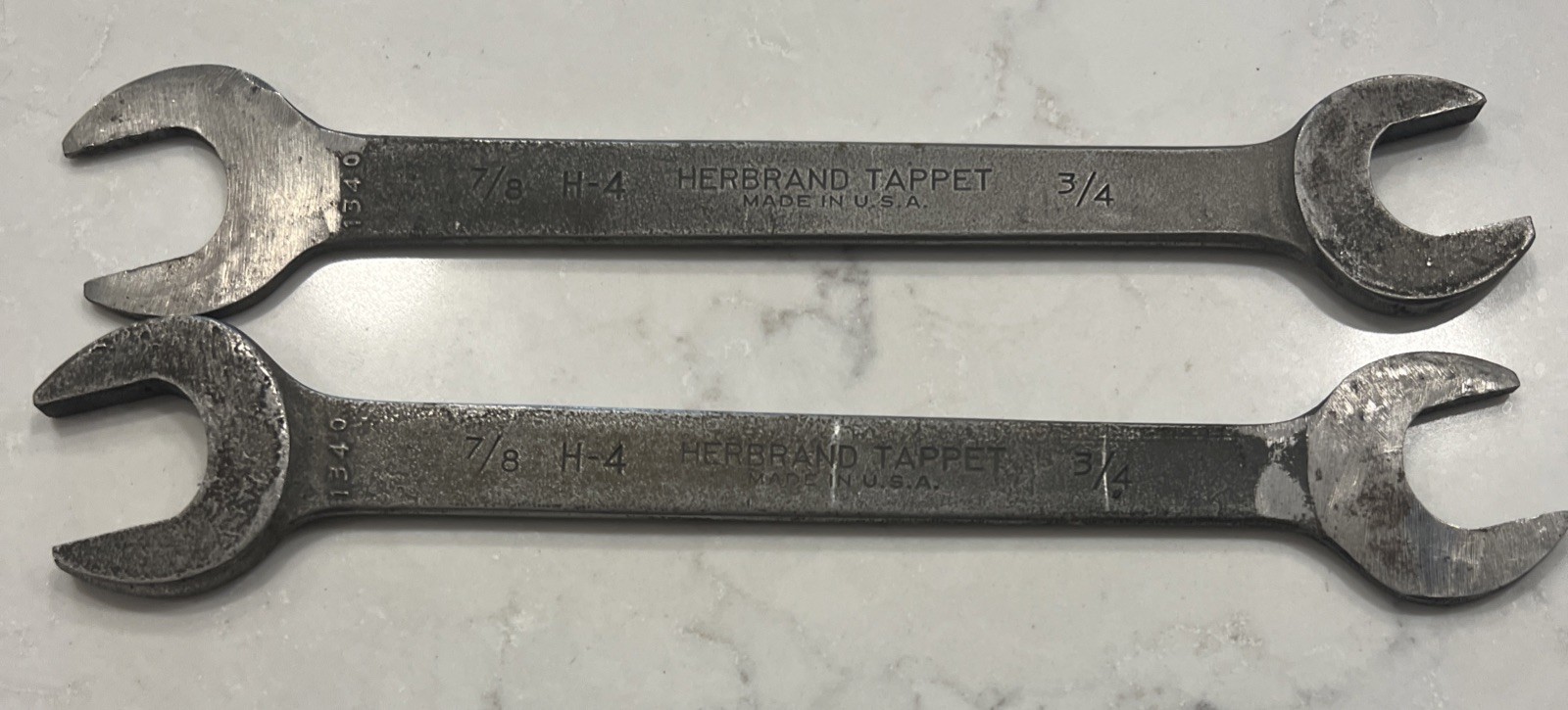 Lot Of 2 VTG Herbrand Tappet Wrench Vanadium USA Model H - 4.  7/8\