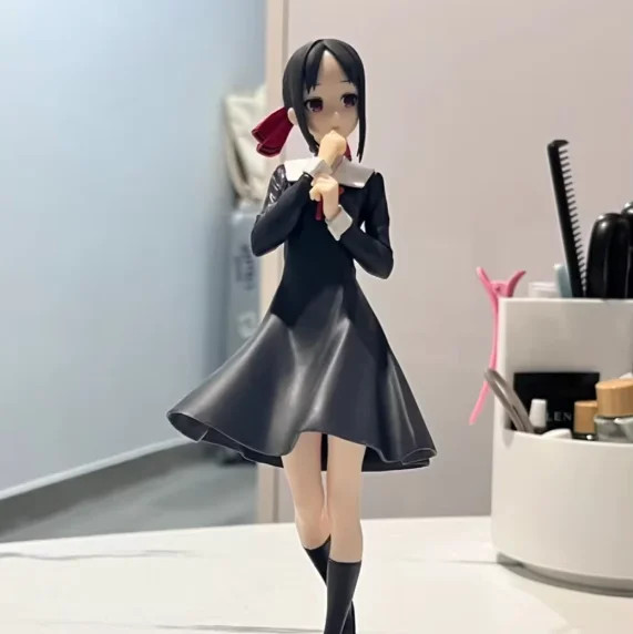 18cm Anime Kaguya-sama Fujiwara Chika Uniform Figure Kawaii Girl Doll