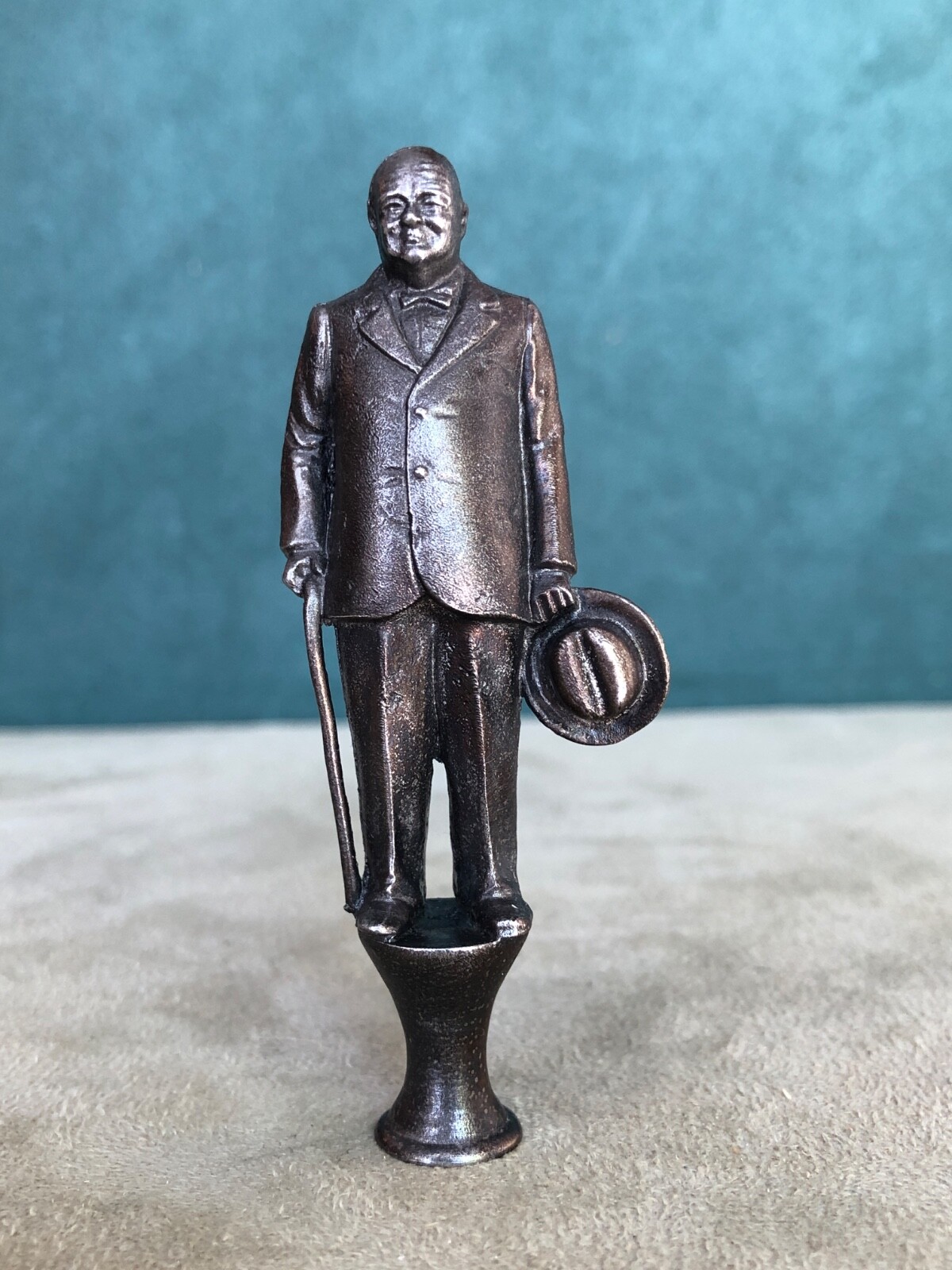 Britian's WWII Prime Minister Winston Churchill Pipe Tamper, Solid Fine Pewter Britian's WWII Prime Minister Winston Churchill Pipe Tamper, Solid Fine Pewter