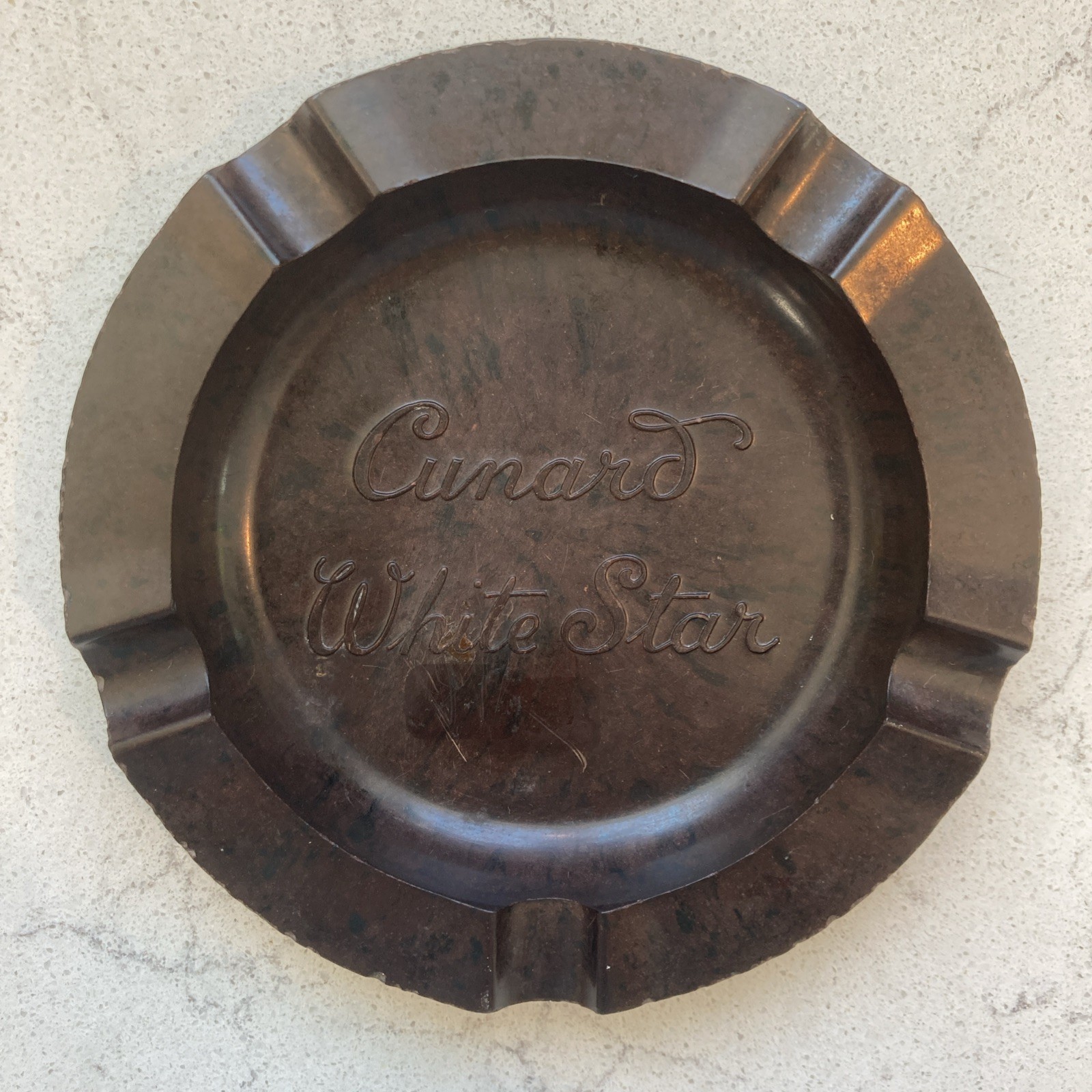Cunard White Star Bakelite Ashtray Fraser & Glass LTD London