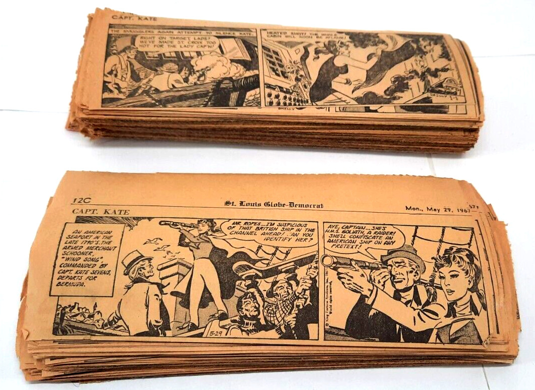 Captain Kate Comic Strip Dailies 400+ From 1967-1968