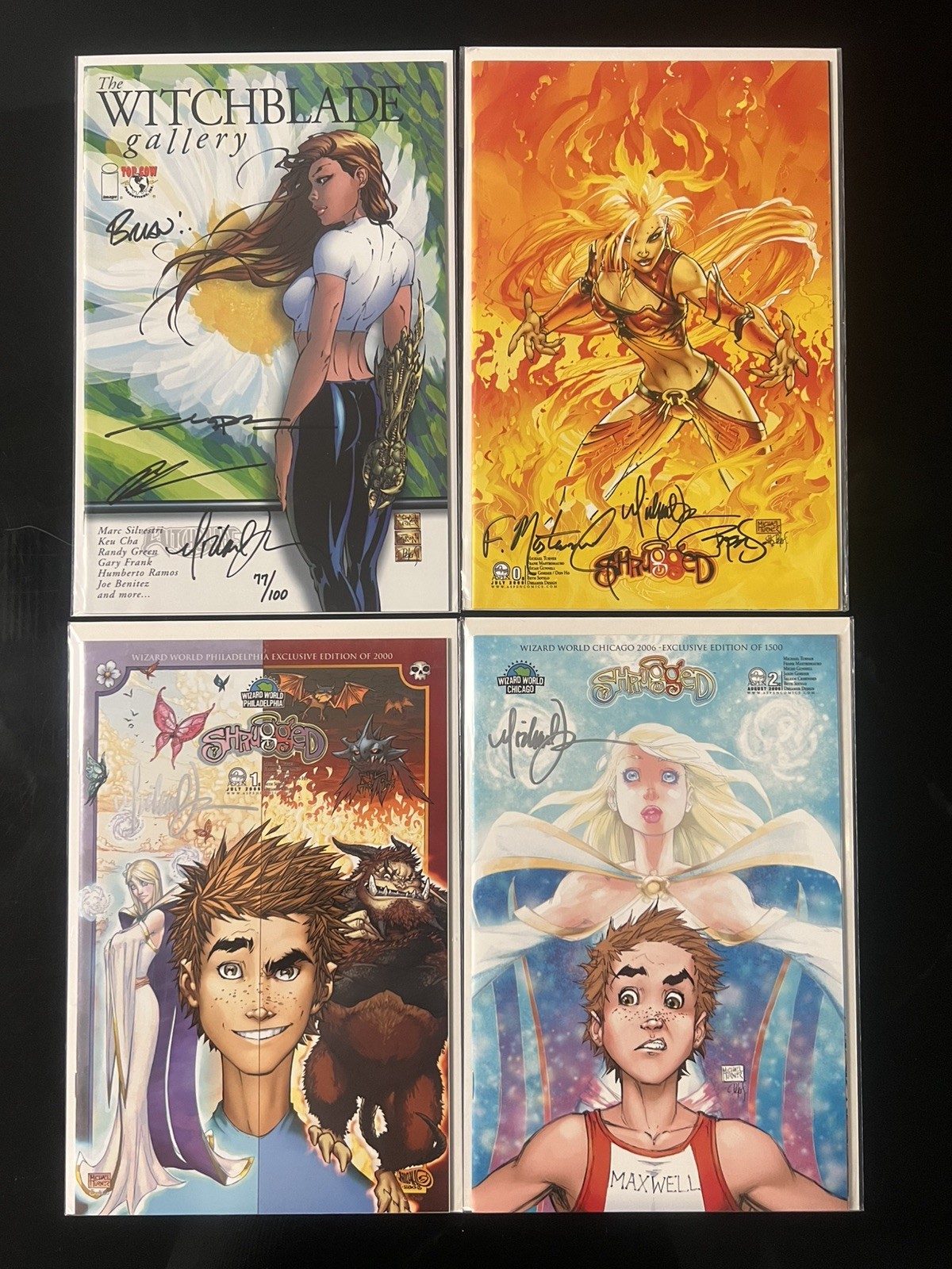 HUGE Michael Turner Lot 71 Signed Comics w/ COA Aspen Fathom Soulfire Witchblade