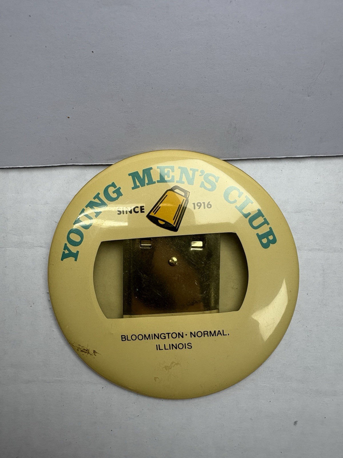 Young Mens Club Vintage Pinback 3.5” Since 1916 Very Rare