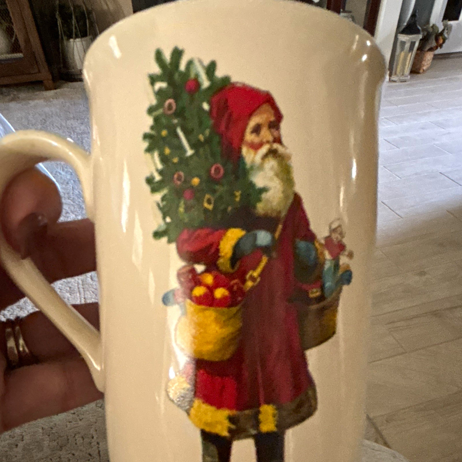 The Santa Claus Shoppe St. Nicholas Circa 1890 Ceramic Santa Mug, 1985