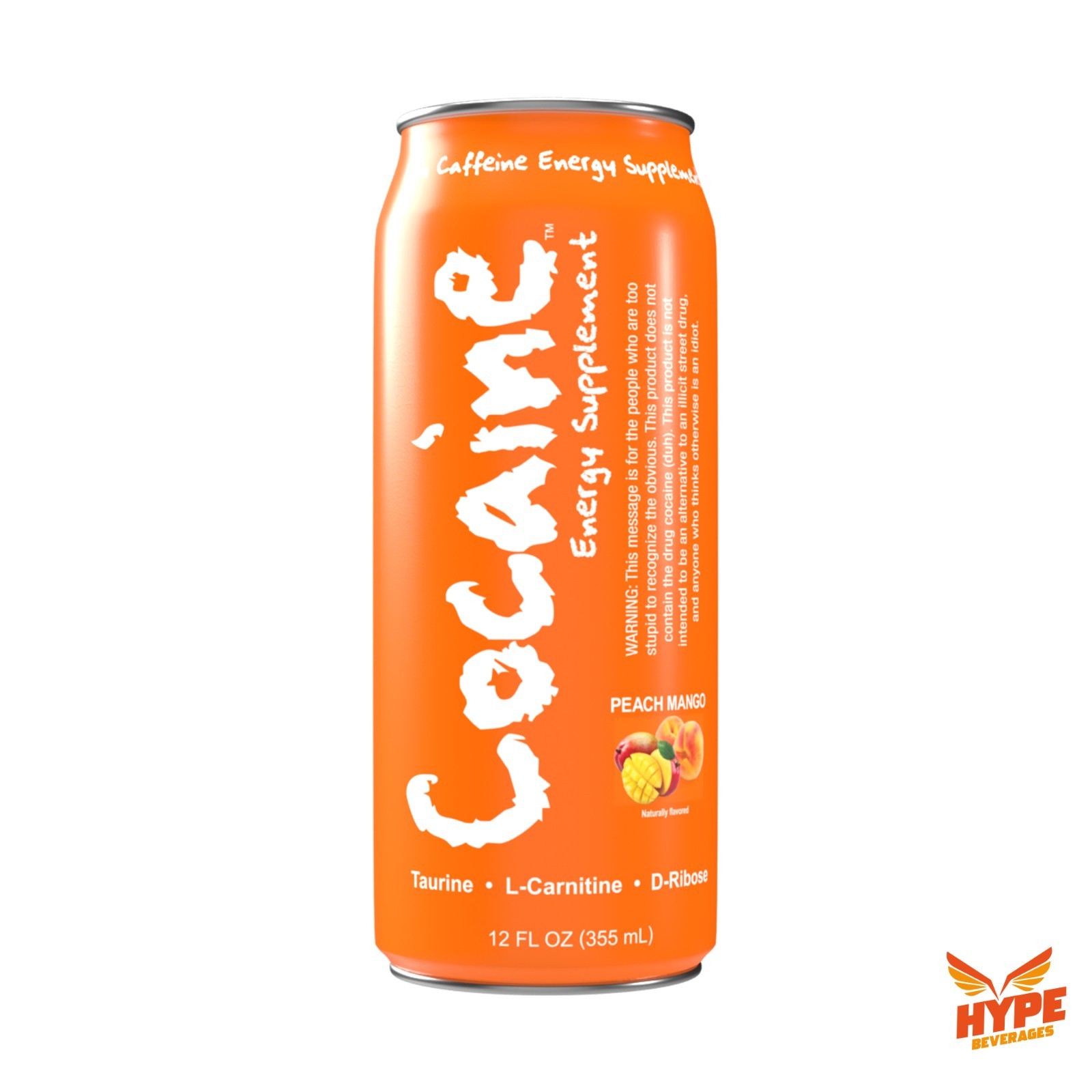 Zero Sugar Energy Drink – Hype Beverages | Peach Mango | 280mg Caffeine |12 Pack