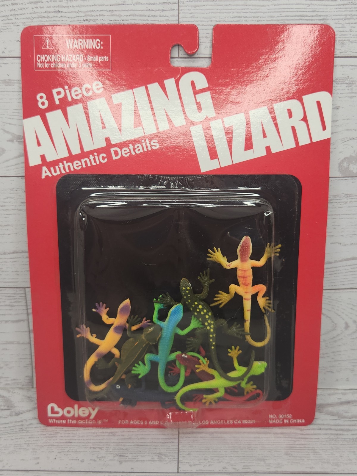 Vintage Amazing Lizard 8 PC Set by Boley 1996 NOS NIP Reptile Toys SkuB