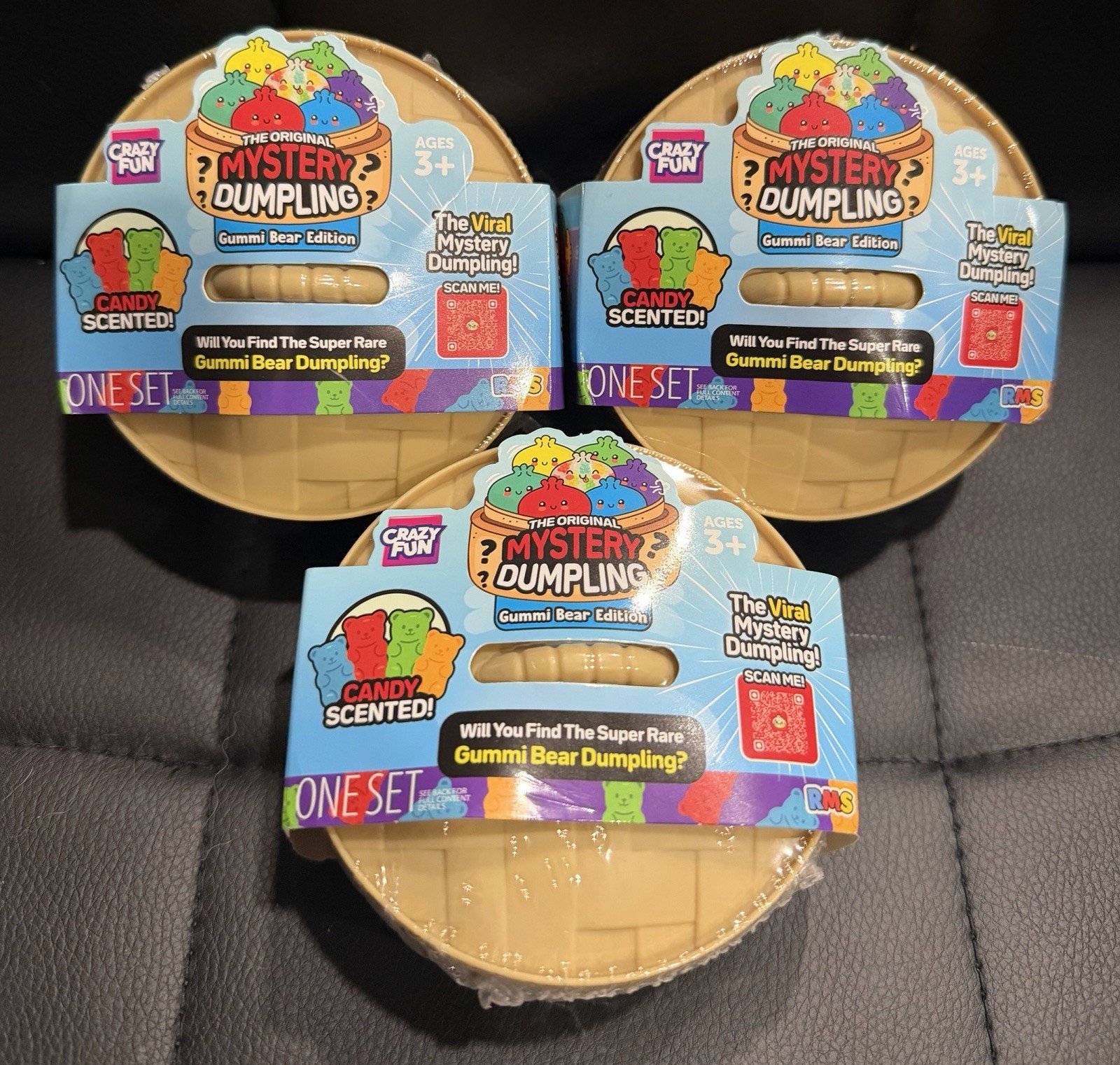 RMS Crazy Fun Original Mystery Dumpling Gummi Bear Edition Lot Of 3 Brand New