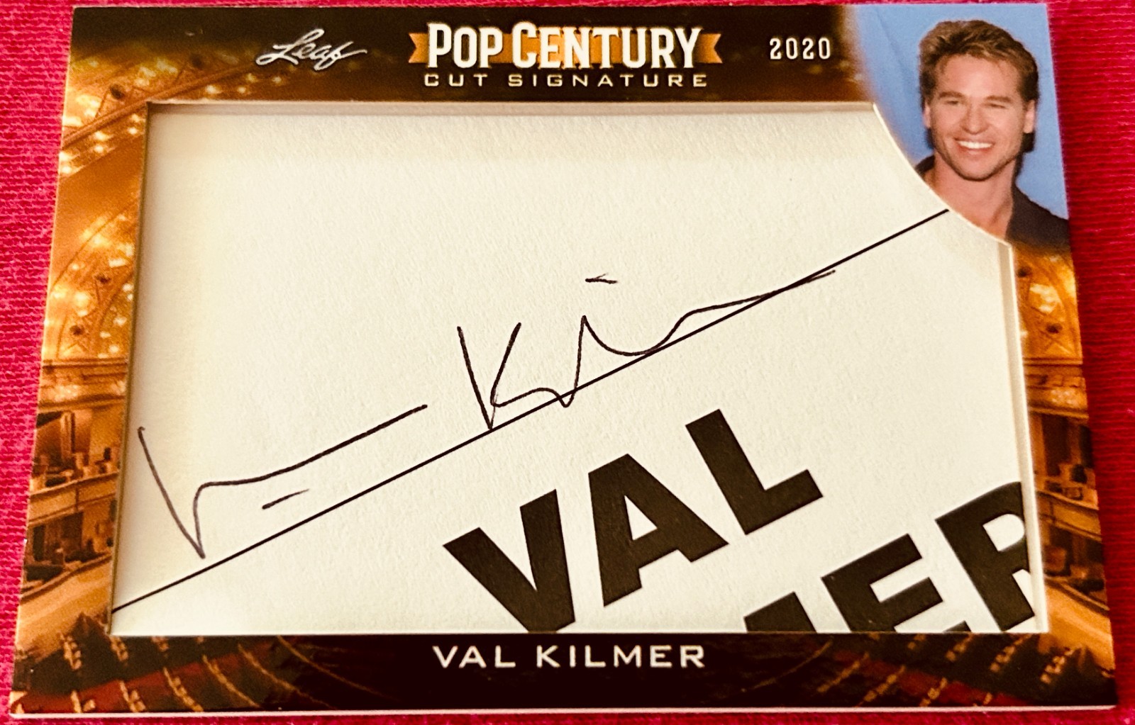 Val Kilmer 2020 Leaf Pop Century Cut Signature signed card Batman Top Gun Willow