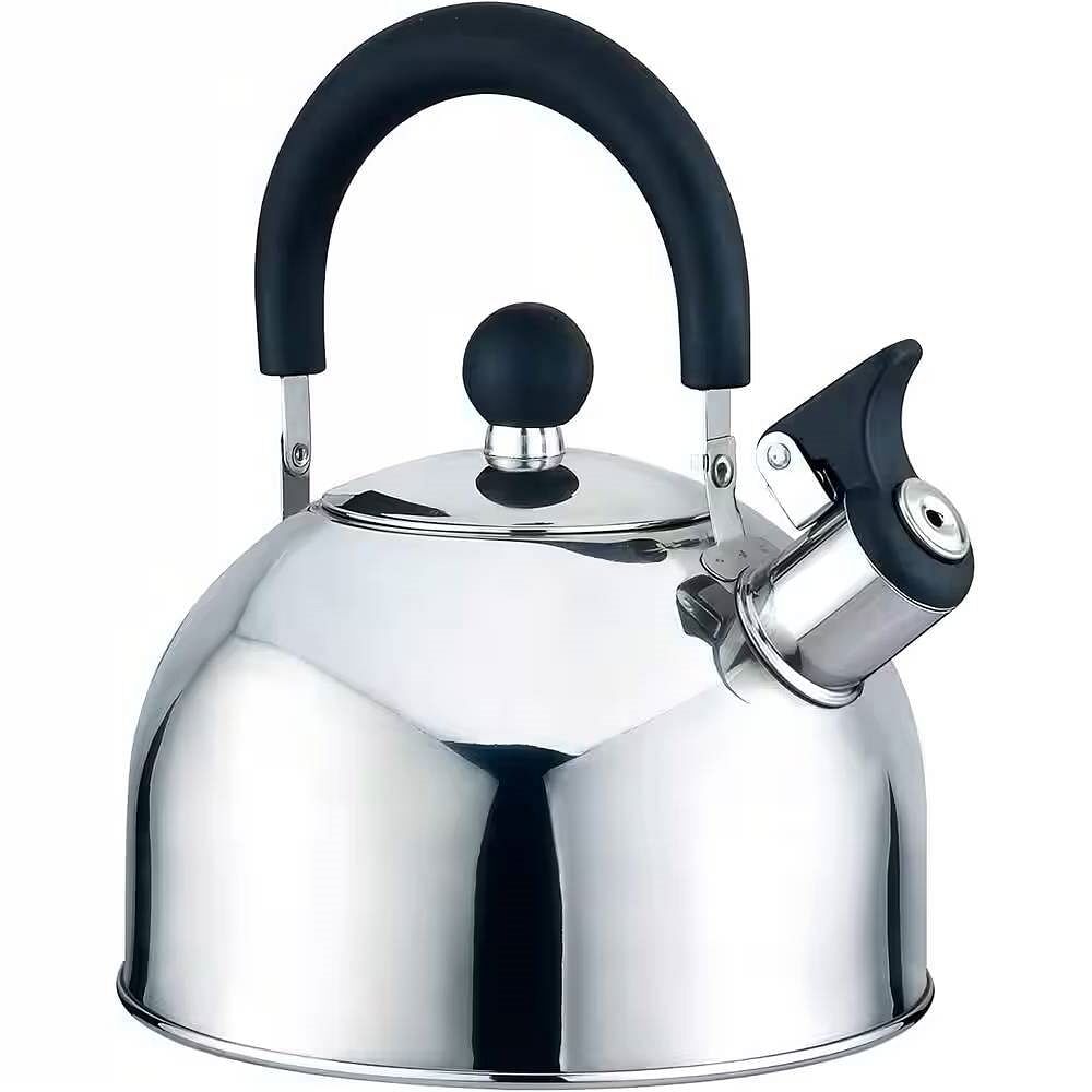 2.5 Quart Stainless Steel Whistling Teapot Kettle with Stay Cool Handle 2.5 Quart Stainless Steel Whistling Teapot Kettle with Stay Cool Handle