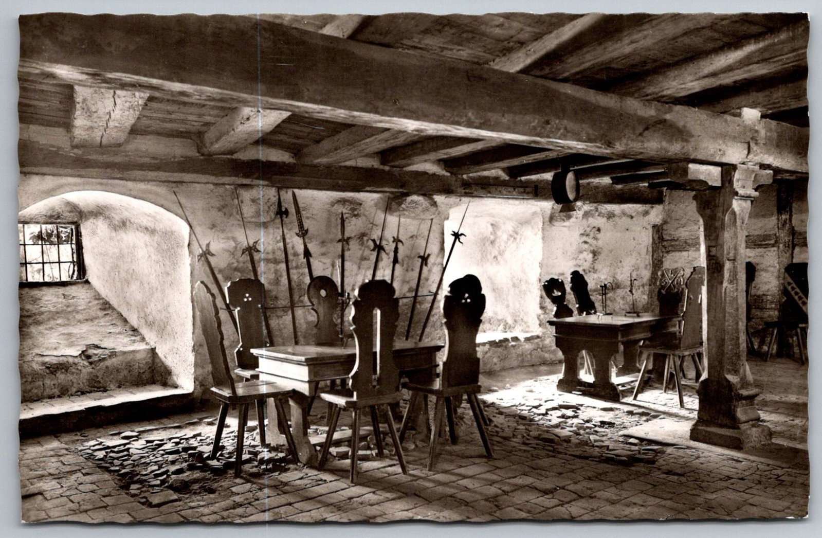 Meersburg RPPC Die Meersburg Castle Interior c.1950s Real Photo Postcard Germany Meersburg RPPC Die Meersburg Castle Interior c.1950s Real Photo Postcard Germany
