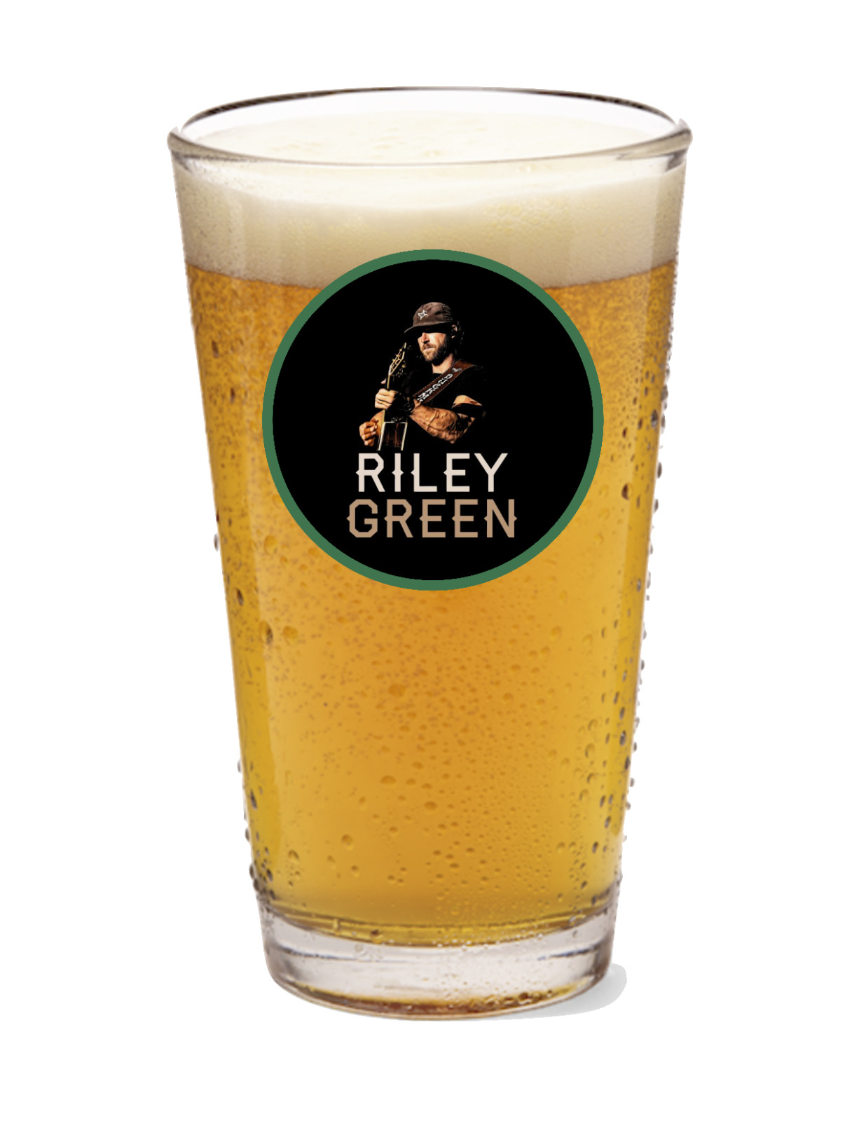 Riley Green - 16oz Pint Beer Glass Handmade Country Rock Barware Liquor Drink 25 Riley Green - 16oz Pint Beer Glass Handmade Country Rock Barware Liquor Drink 25