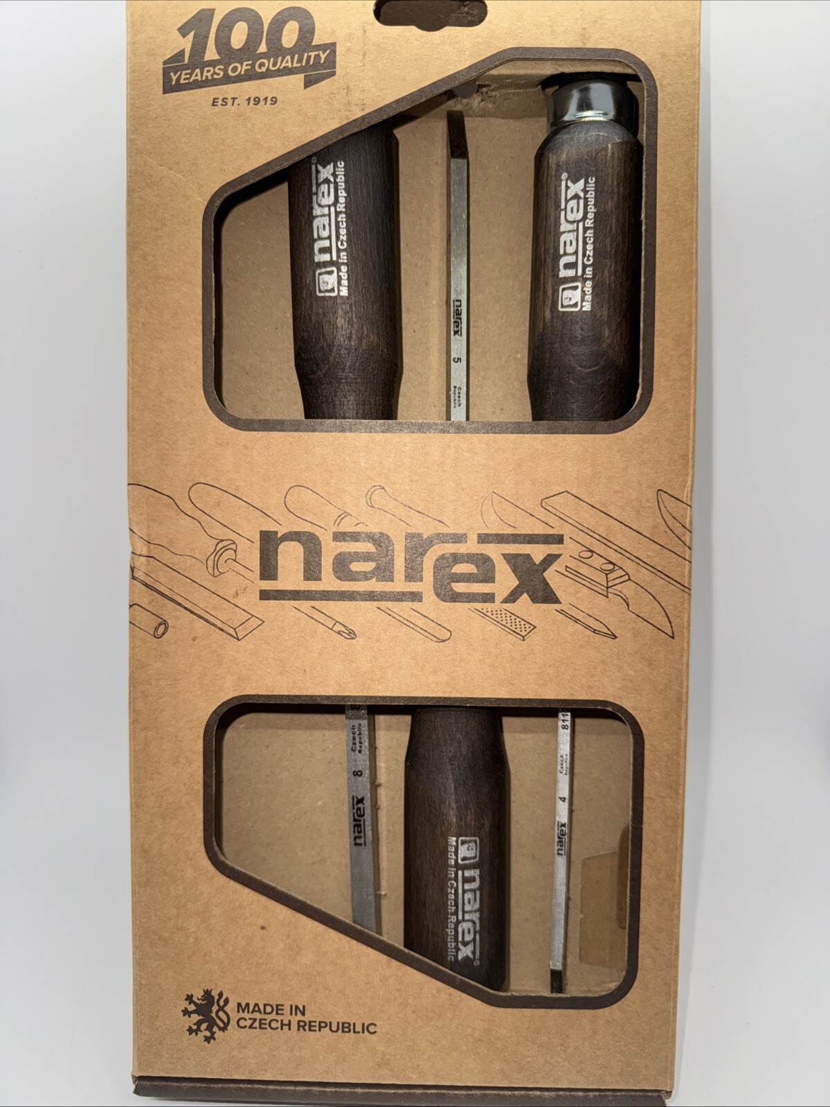 Narex Made in Czech Republic, 4mm, 5mm, 8mm Mortise Chisels*FAST * Narex Made in Czech Republic, 4mm, 5mm, 8mm Mortise Chisels*FAST *