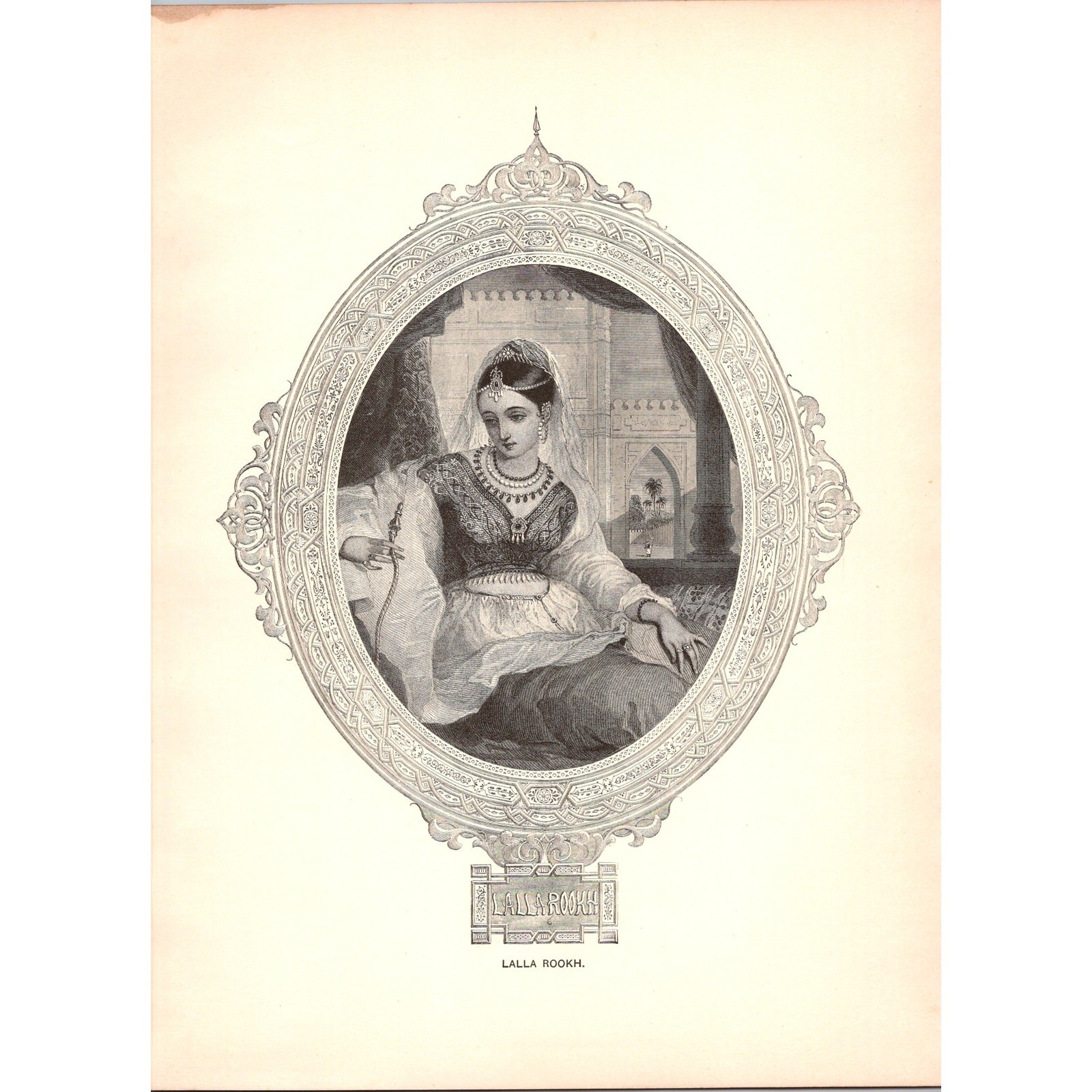 Moore's Lalla Rookh A De Valentine 1896 Book Plate Print SC21