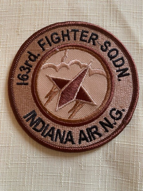 USAF / US Air Force 163d FIGHTER SQDN - DESERT SUBDUED PATTERN ... MINT ....  X