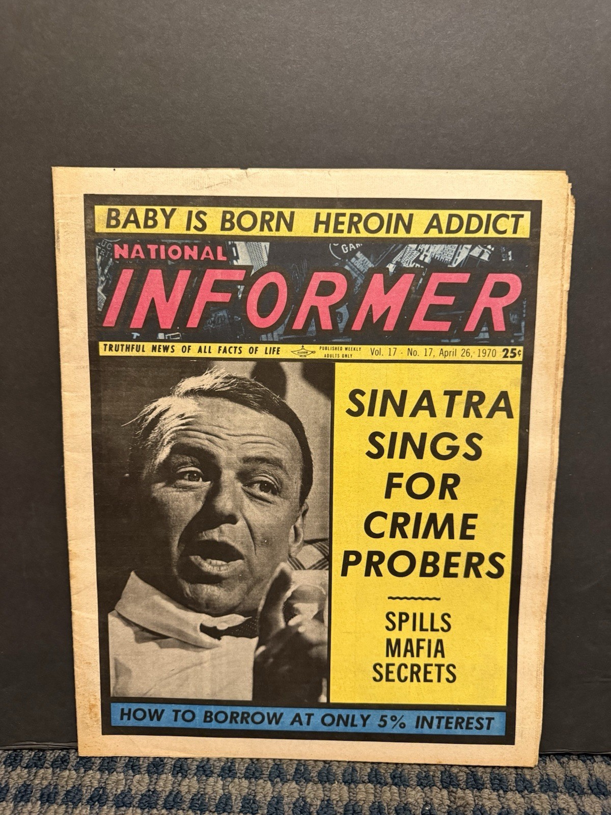 1970 April 26th National Informer Newspaper, Frank Sinatra, Mafia Secret (VRN10C 1970 April 26th National Informer Newspaper, Frank Sinatra, Mafia Secret (VRN10C